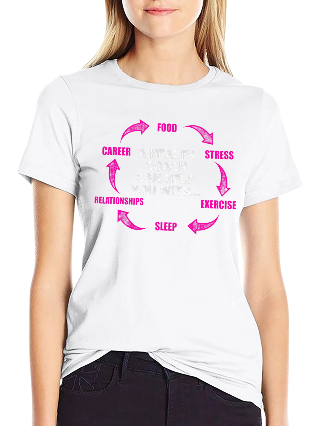 Health Coach T-Shirt - Food Career Relationships Graphic Tee