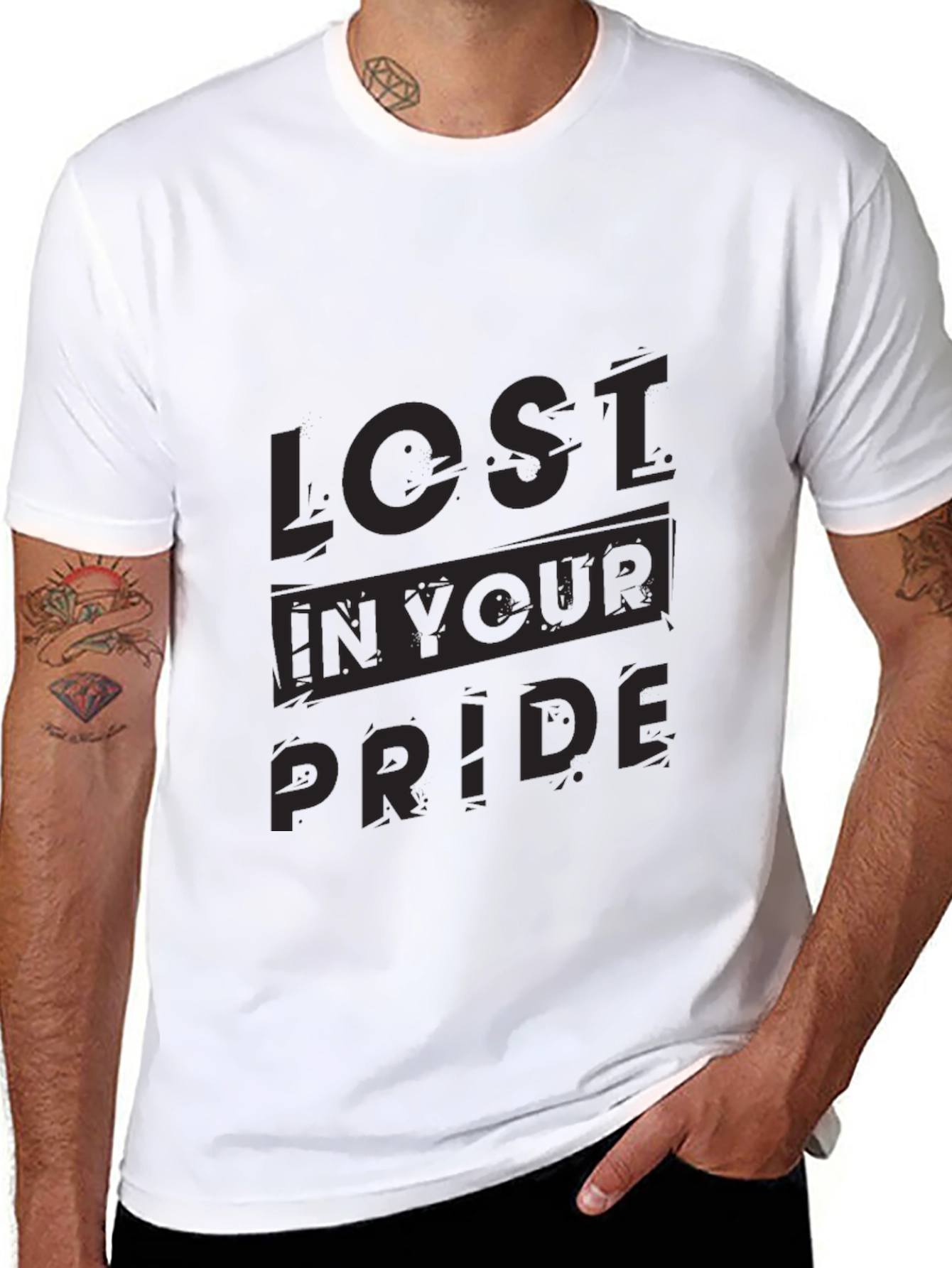 Lost in Your Pride Graphic Tee - Black