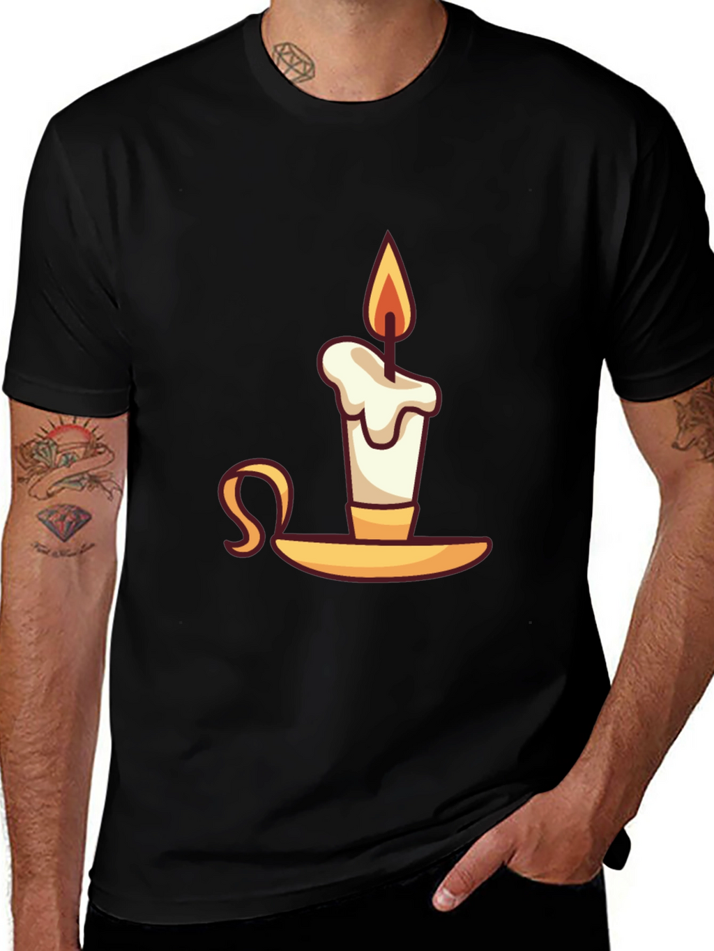 Novelty Candle Graphic T-Shirt