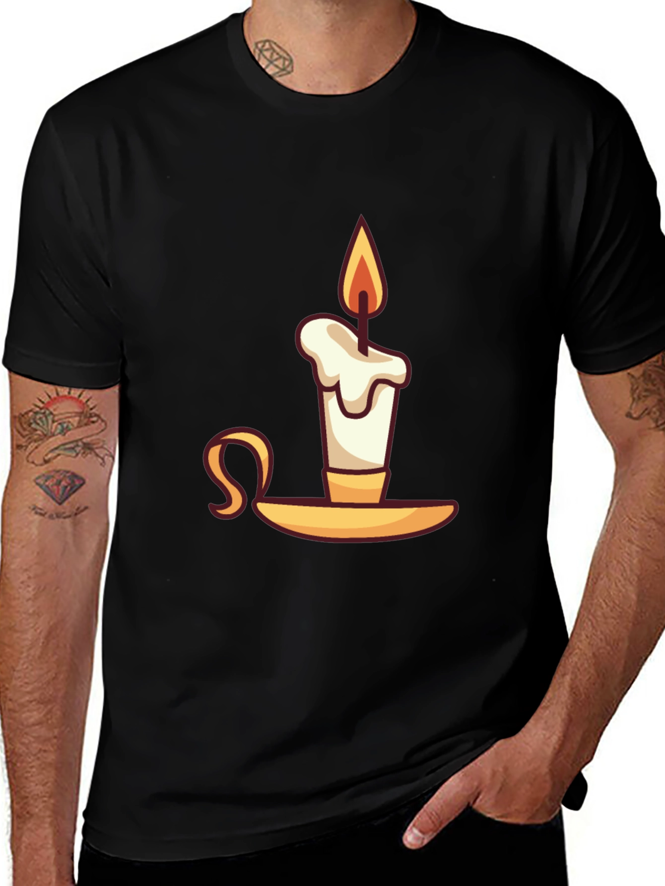 Novelty Candle Graphic T-Shirt