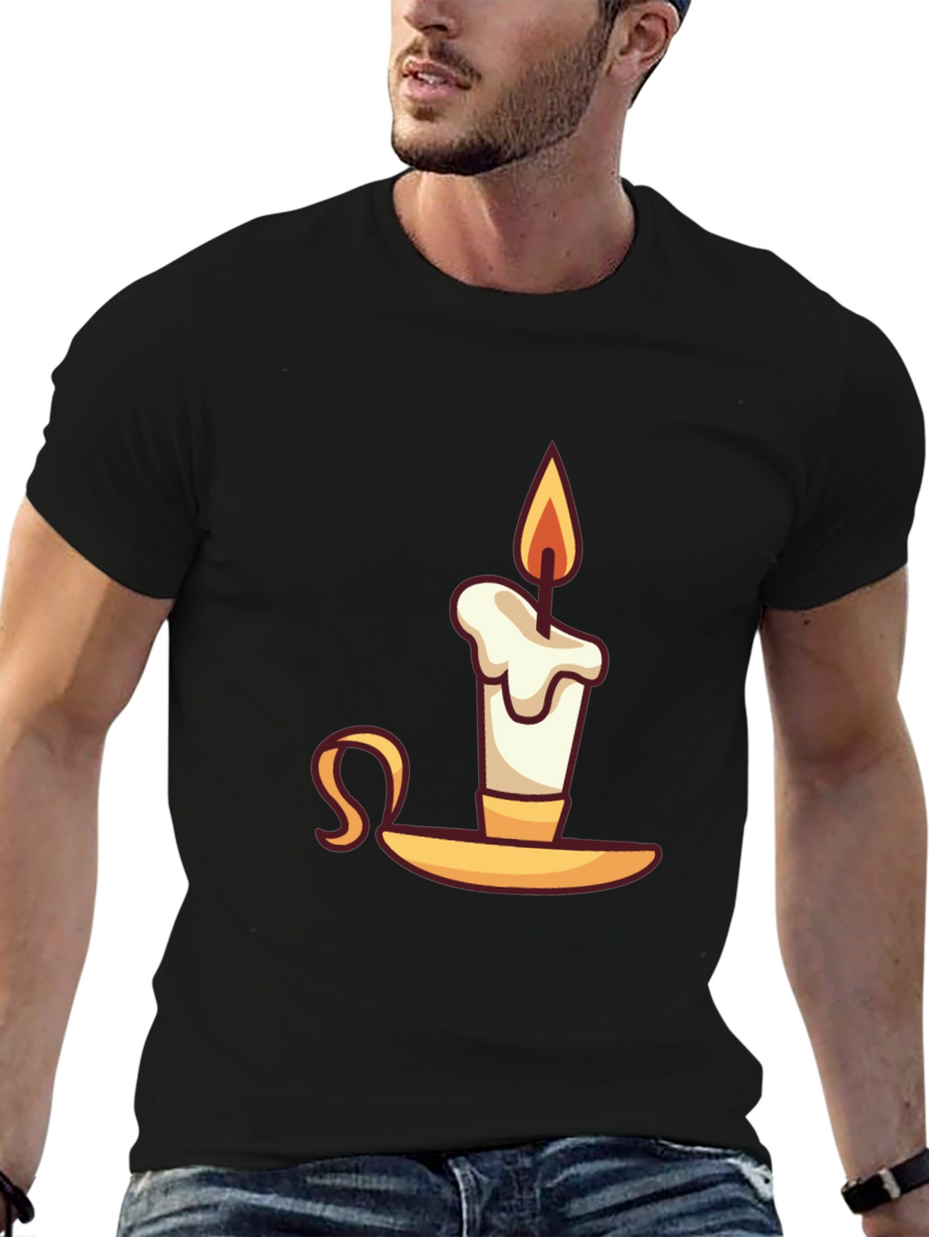 Novelty Candle Graphic T-Shirt