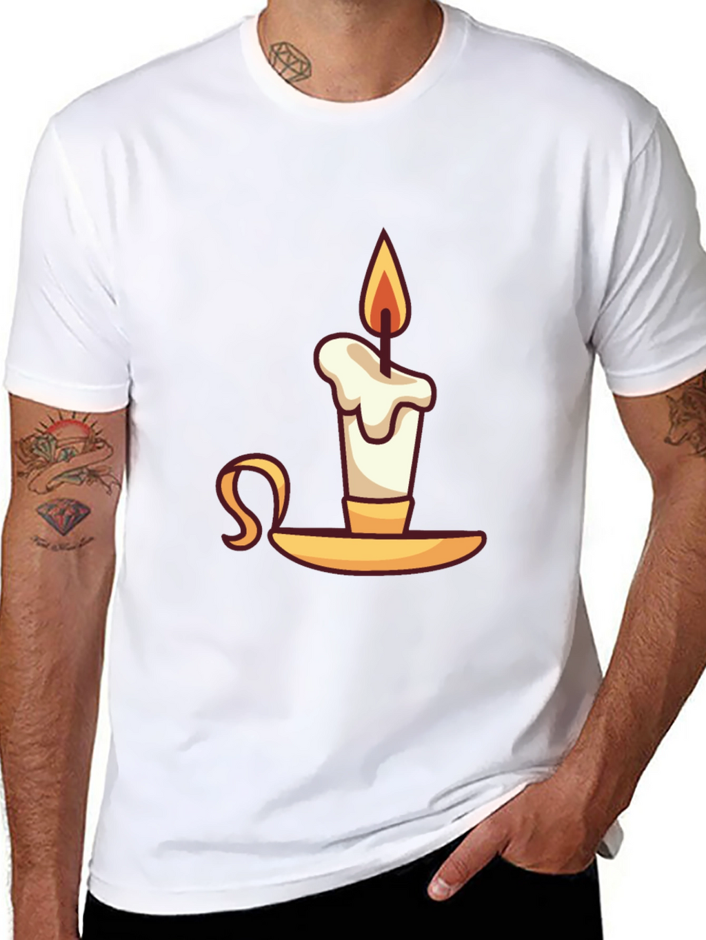 Novelty Candle Graphic T-Shirt