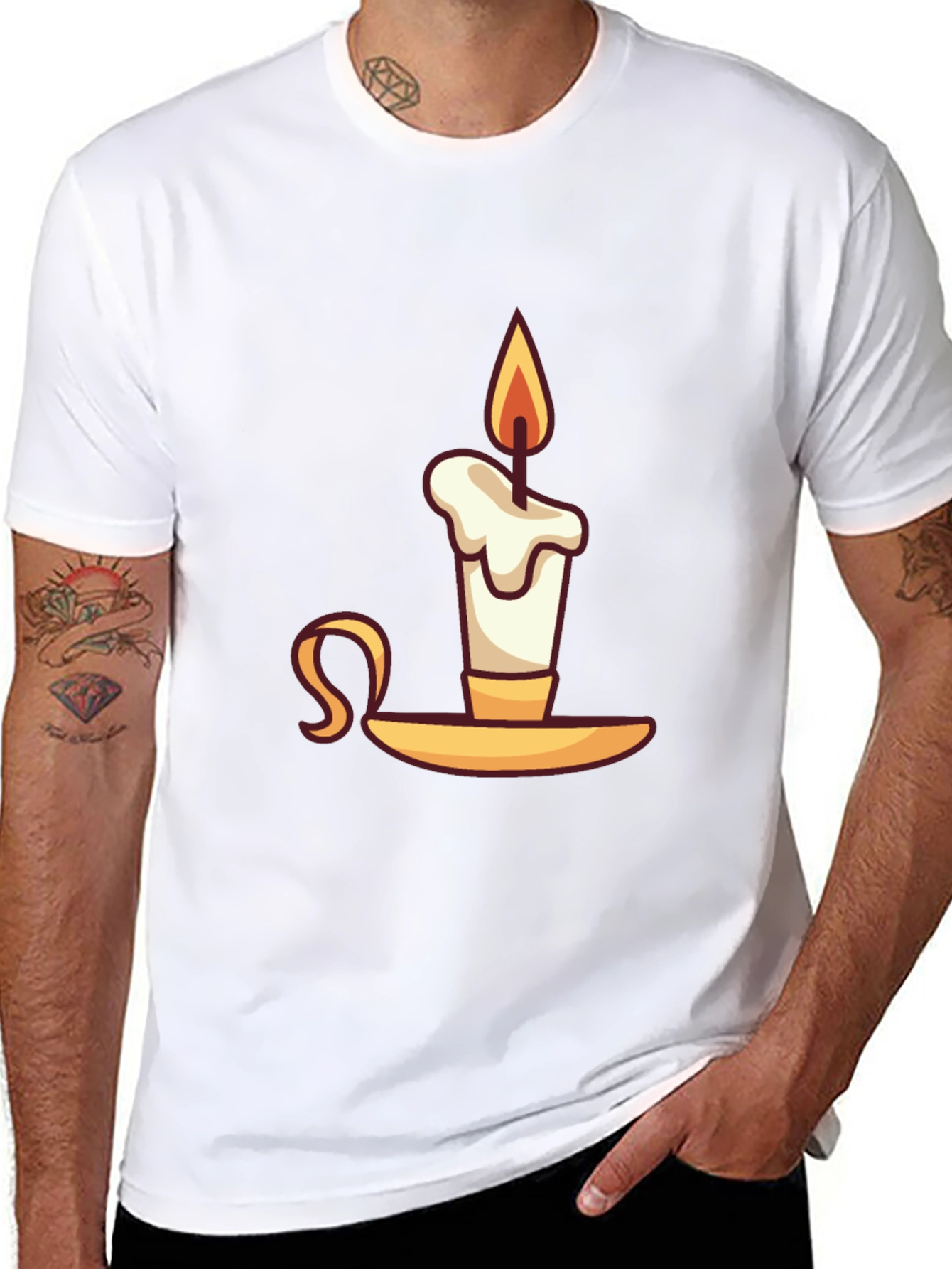 Novelty Candle Graphic T-Shirt