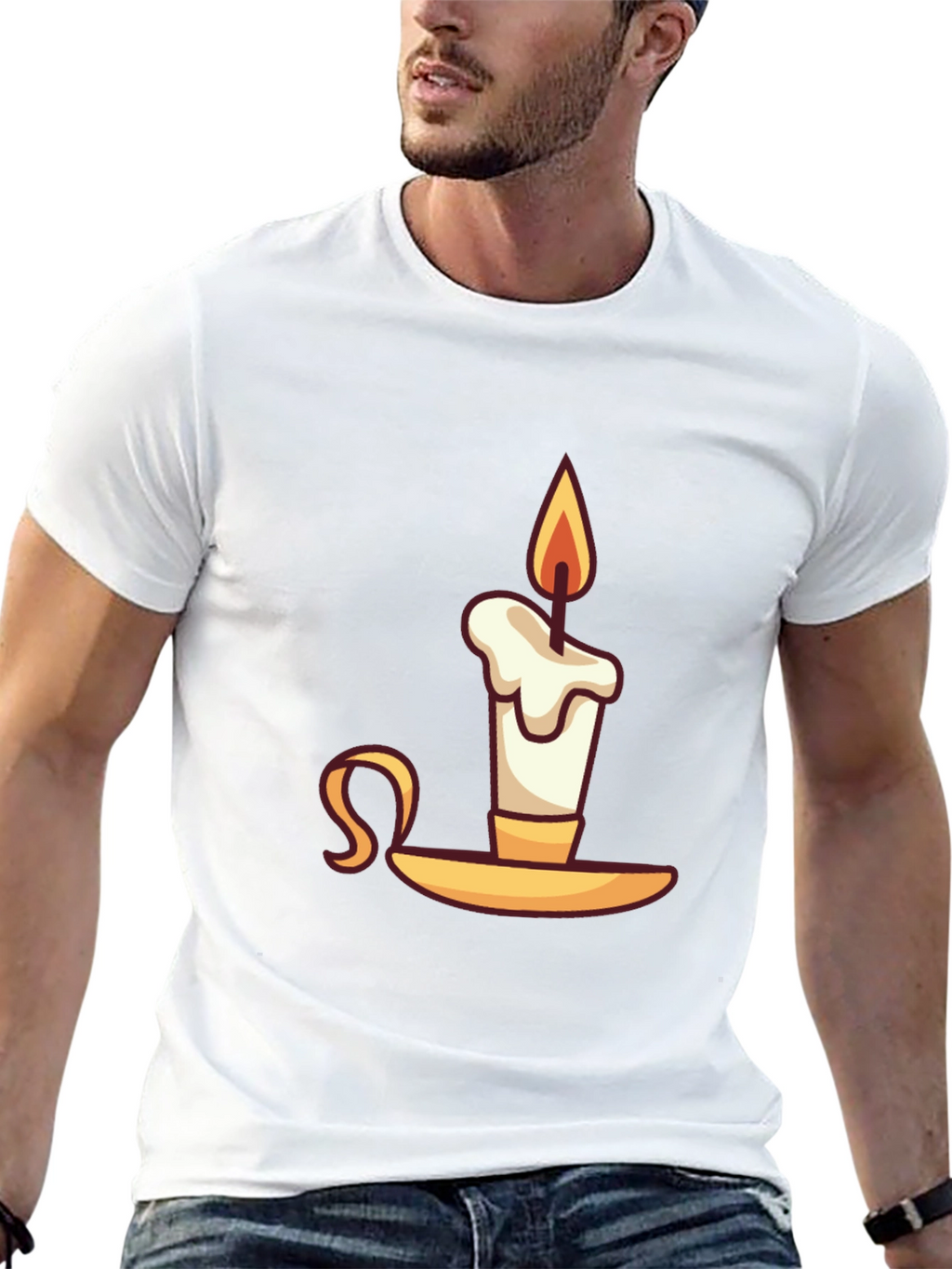 Novelty Candle Graphic T-Shirt