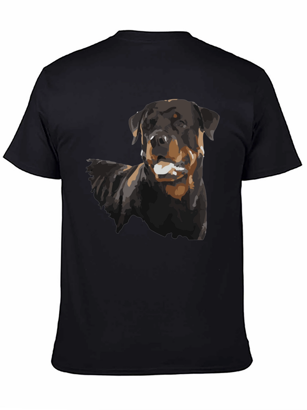 Rottweiler Dog Graphic Black T-Shirt