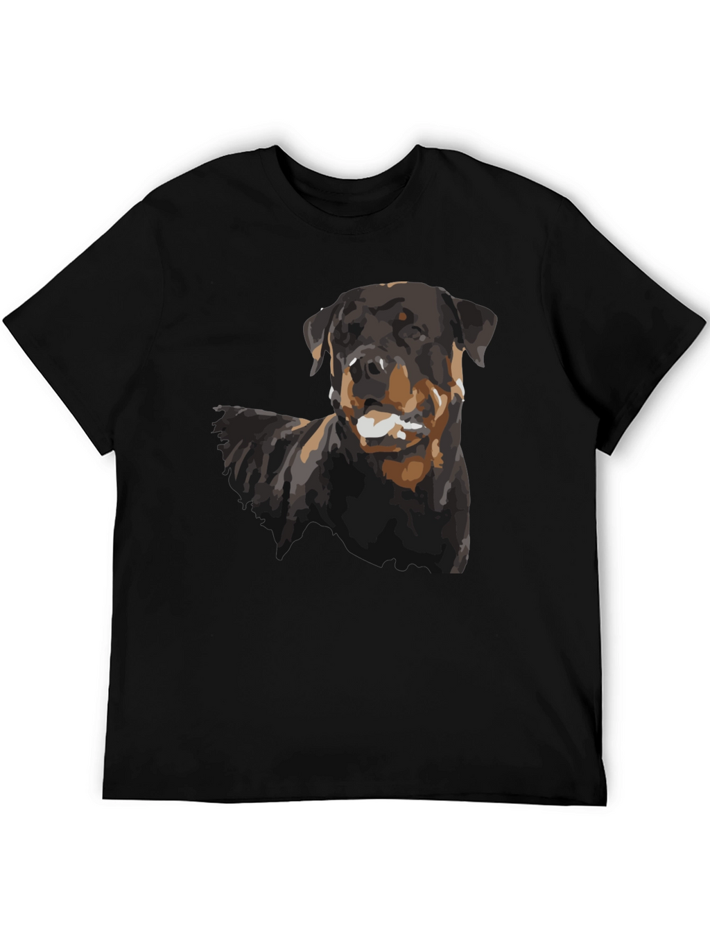 Rottweiler Dog Graphic Black T-Shirt