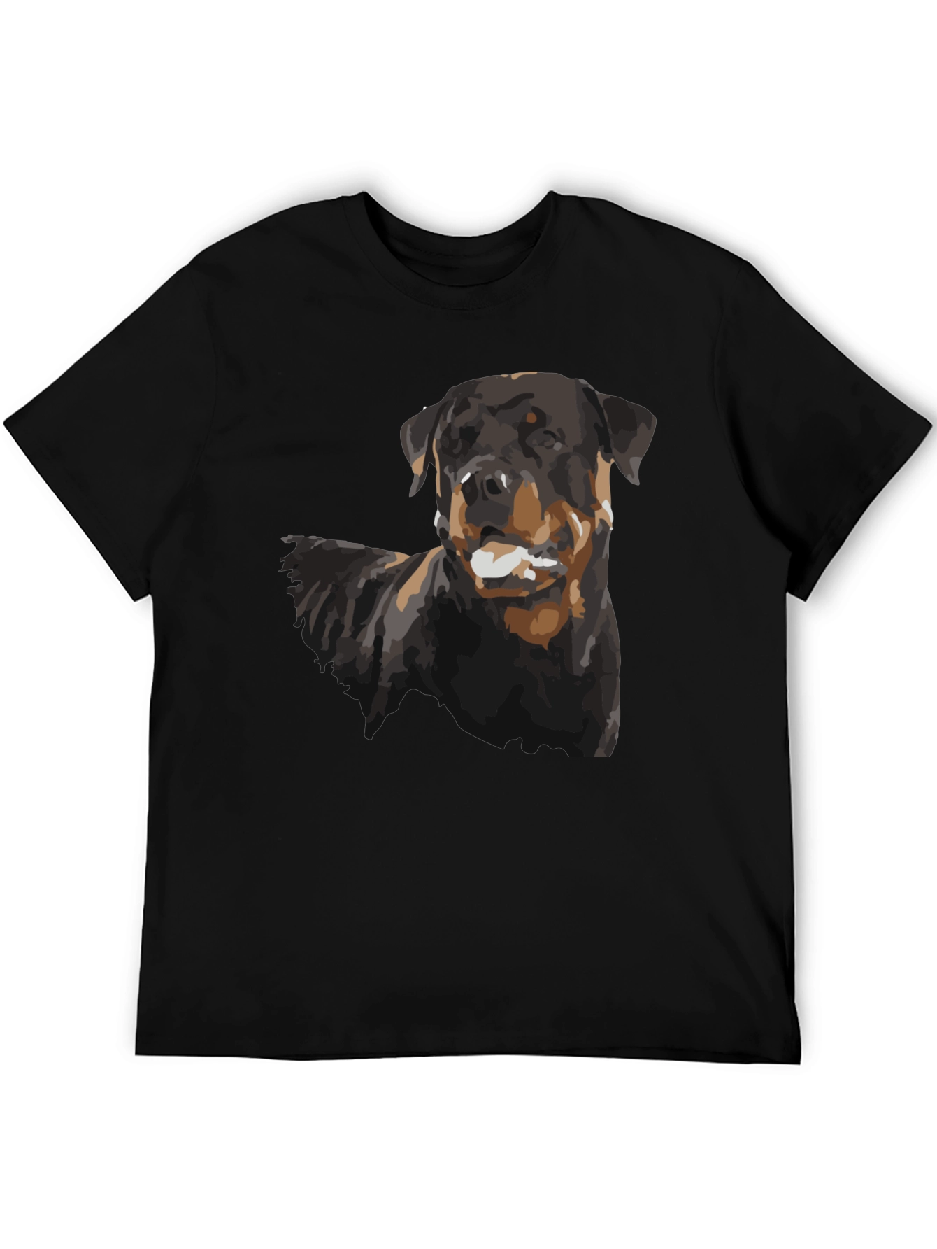 Rottweiler Dog Graphic Black T-Shirt