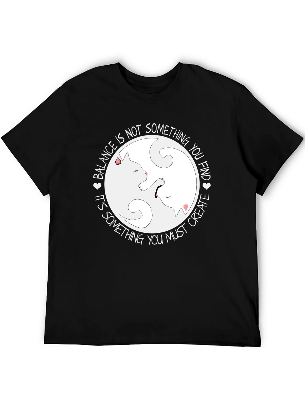 Yin Yang Cats Balance T-Shirt