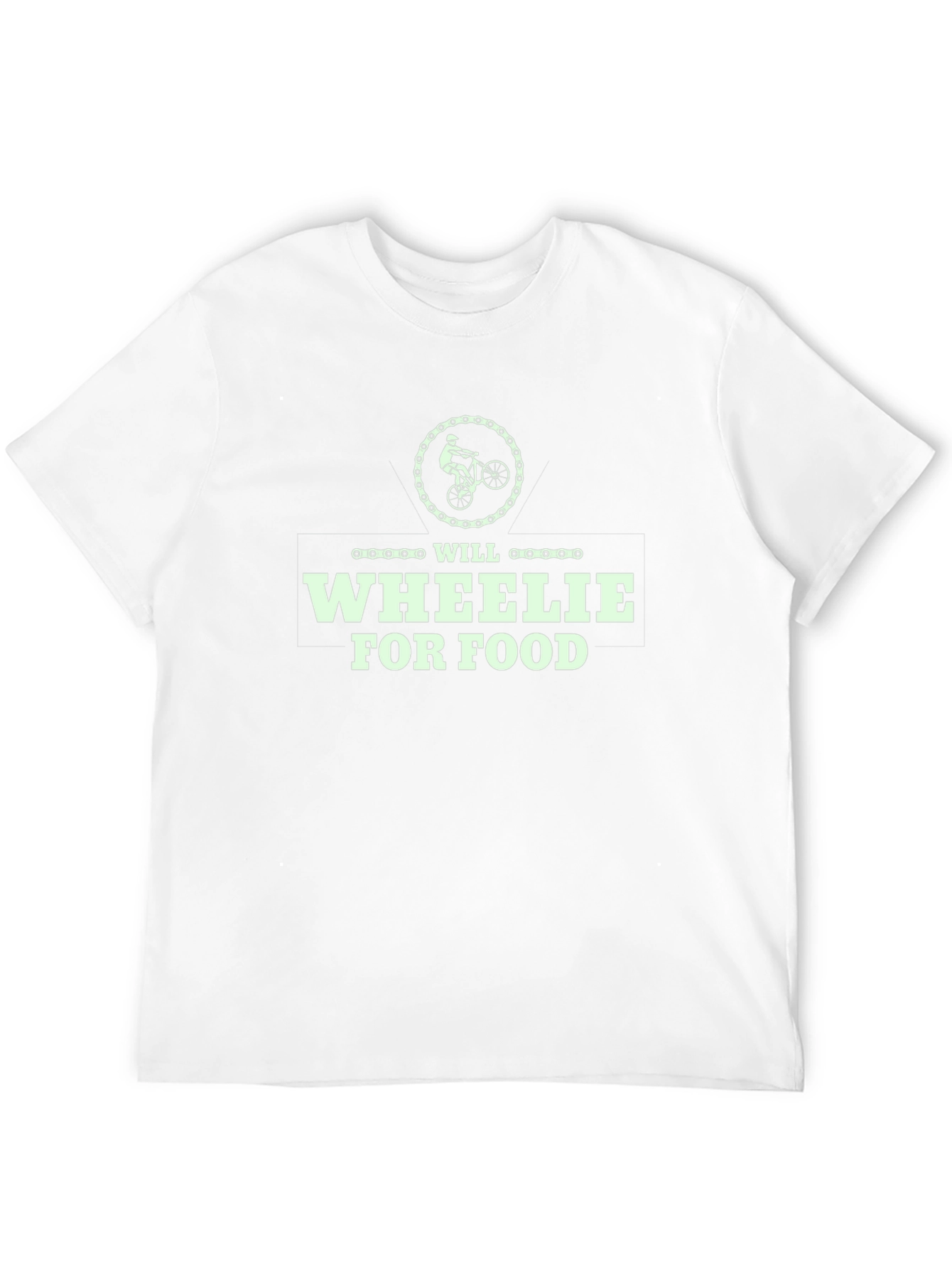 Will Wheelie For Food T-Shirt - Black Cotton