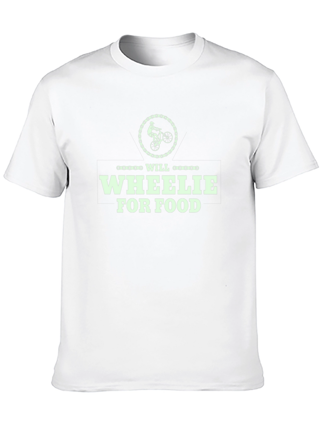 Will Wheelie For Food T-Shirt - Black Cotton