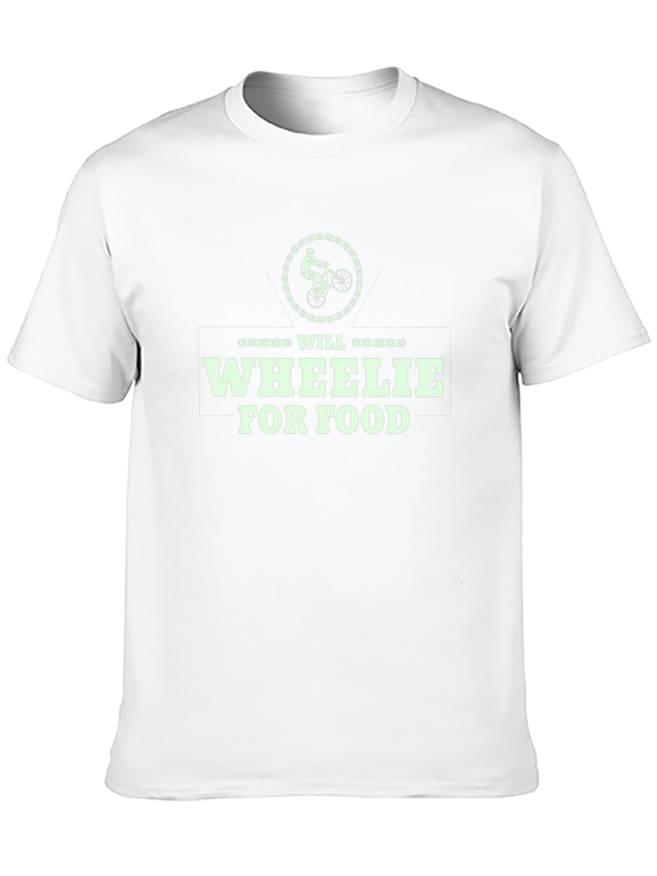 Will Wheelie For Food T-Shirt - Black Cotton
