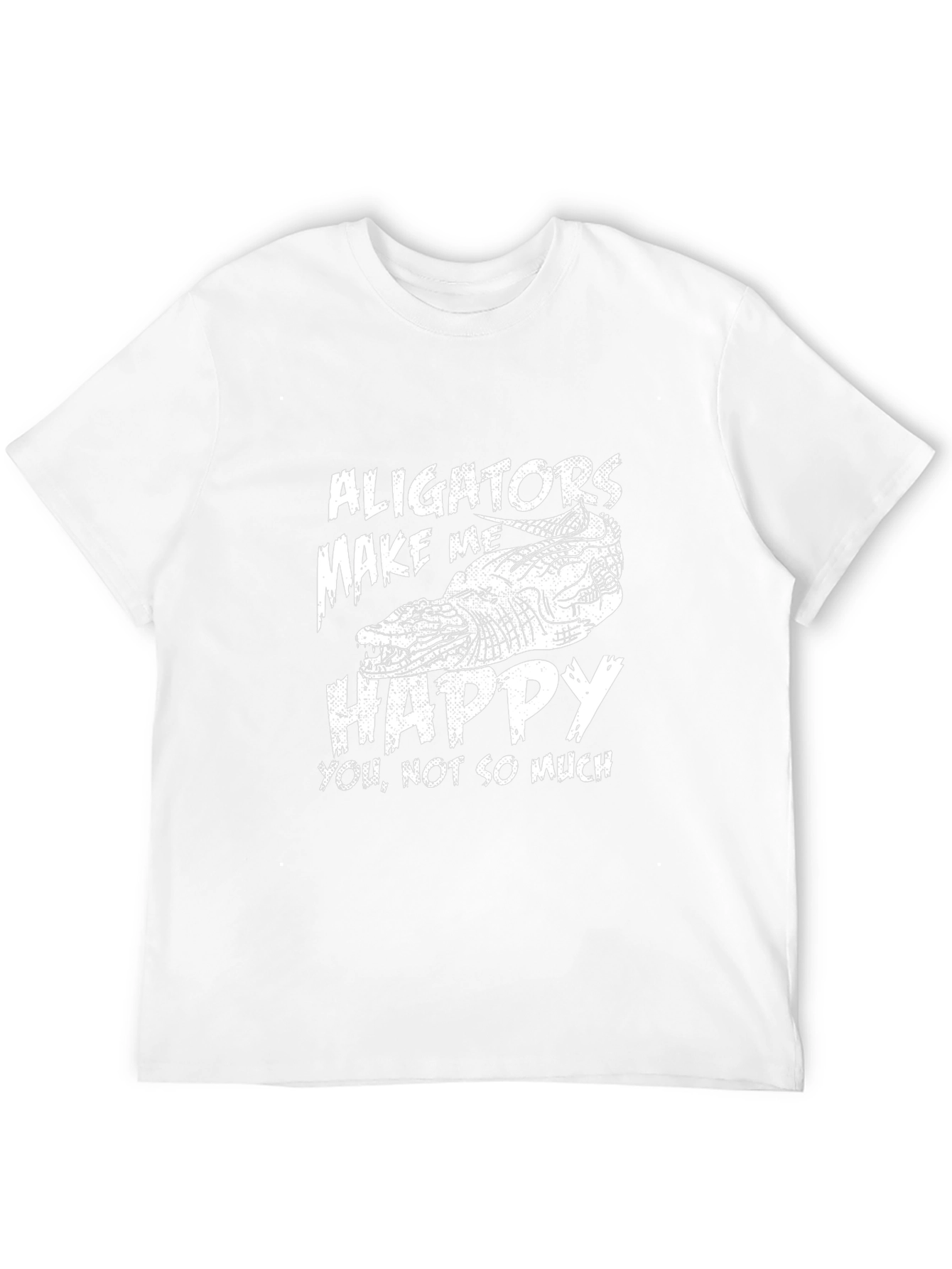 Alligators Make Me Happy Mens Graphic Tee