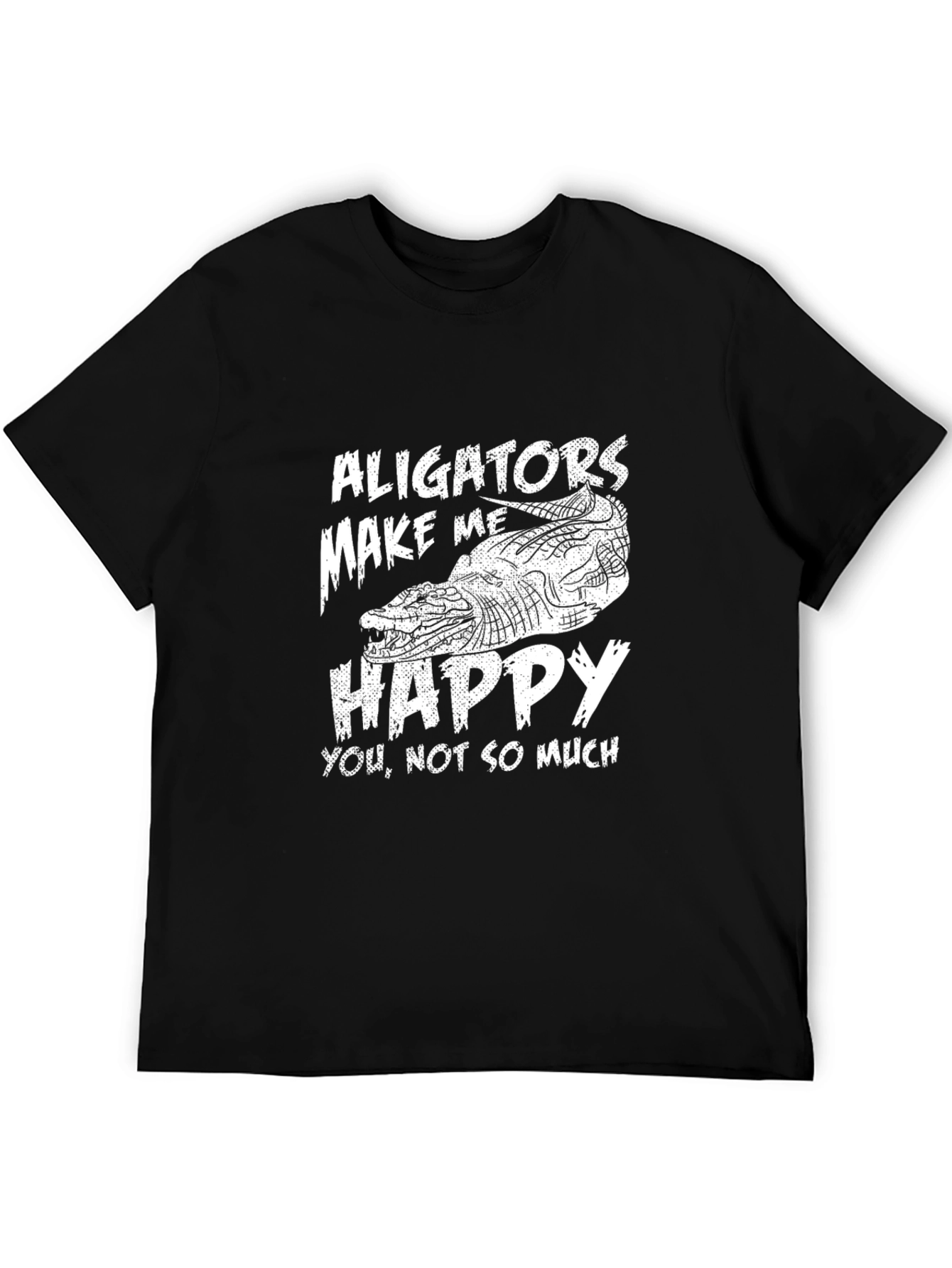 Alligators Make Me Happy Mens Graphic Tee