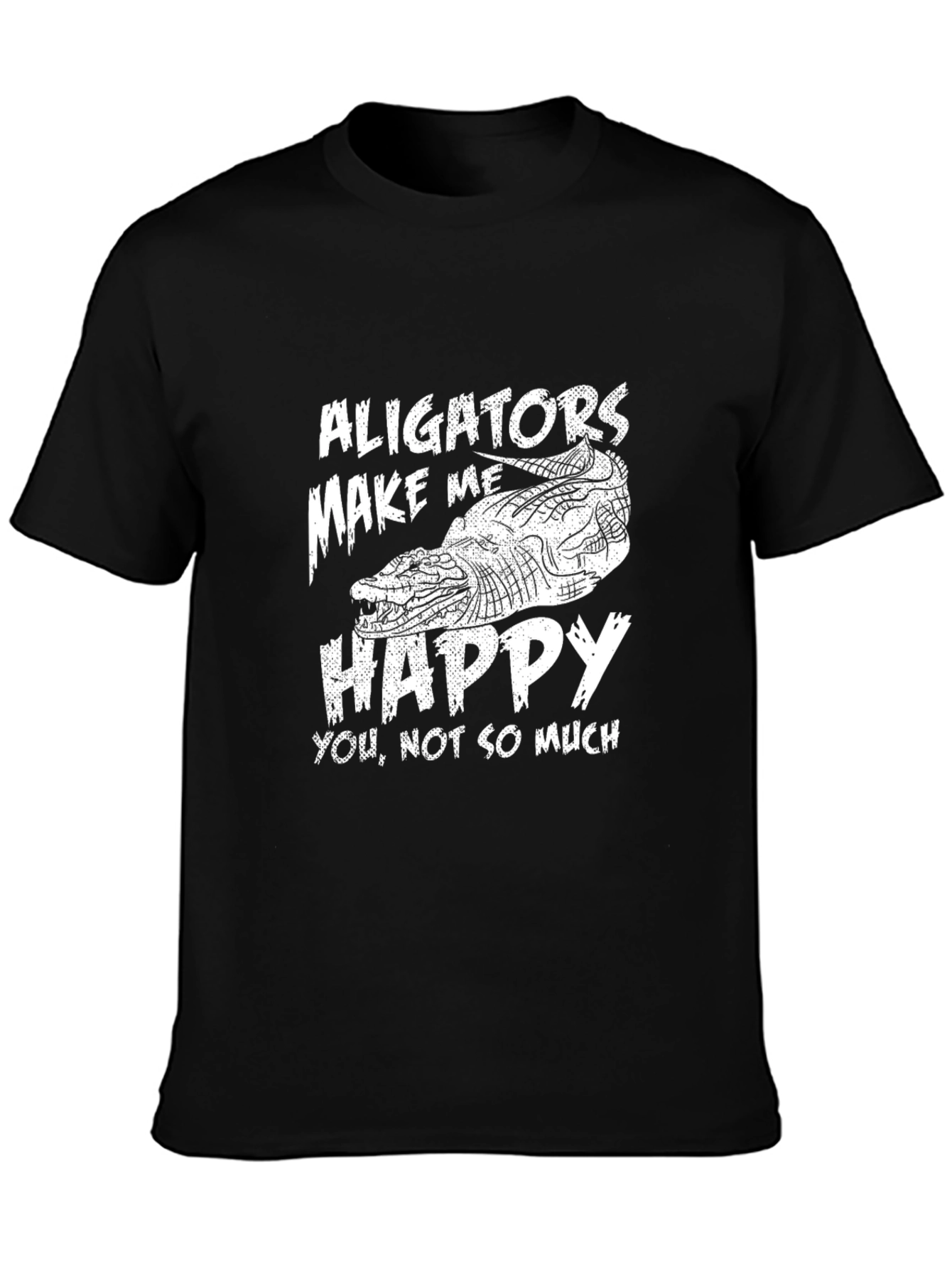 Alligators Make Me Happy Mens Graphic Tee