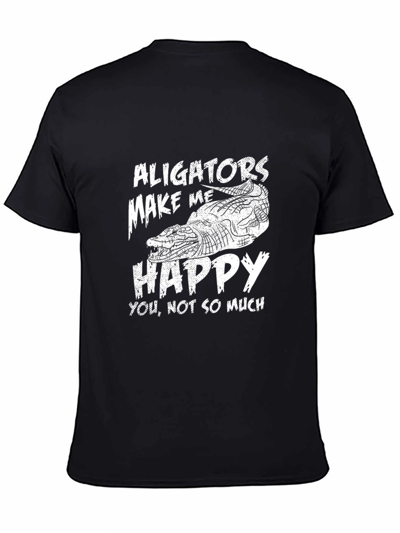 Alligators Make Me Happy Mens Graphic Tee