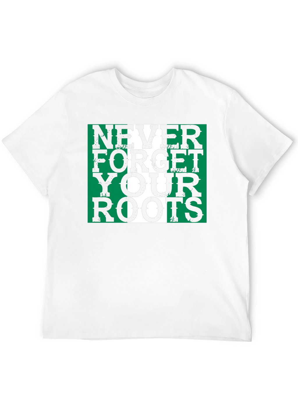 Nigeria Roots T-Shirt - Green & White Pride