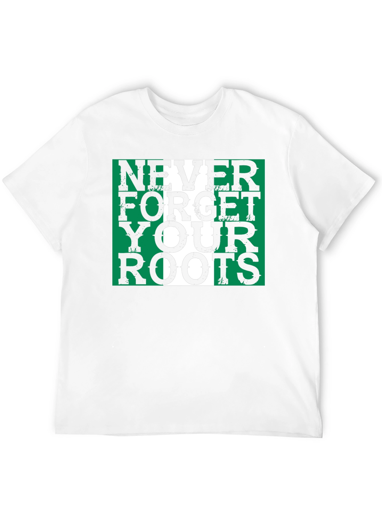 Nigeria Roots T-Shirt - Green & White Pride
