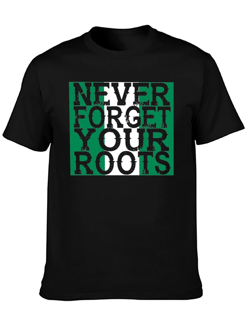 Nigeria Roots T-Shirt - Green & White Pride