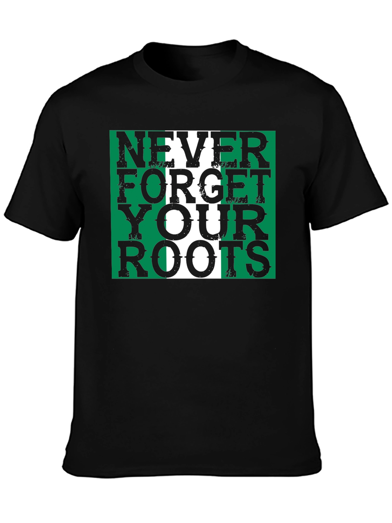 Nigeria Roots T-Shirt - Green & White Pride