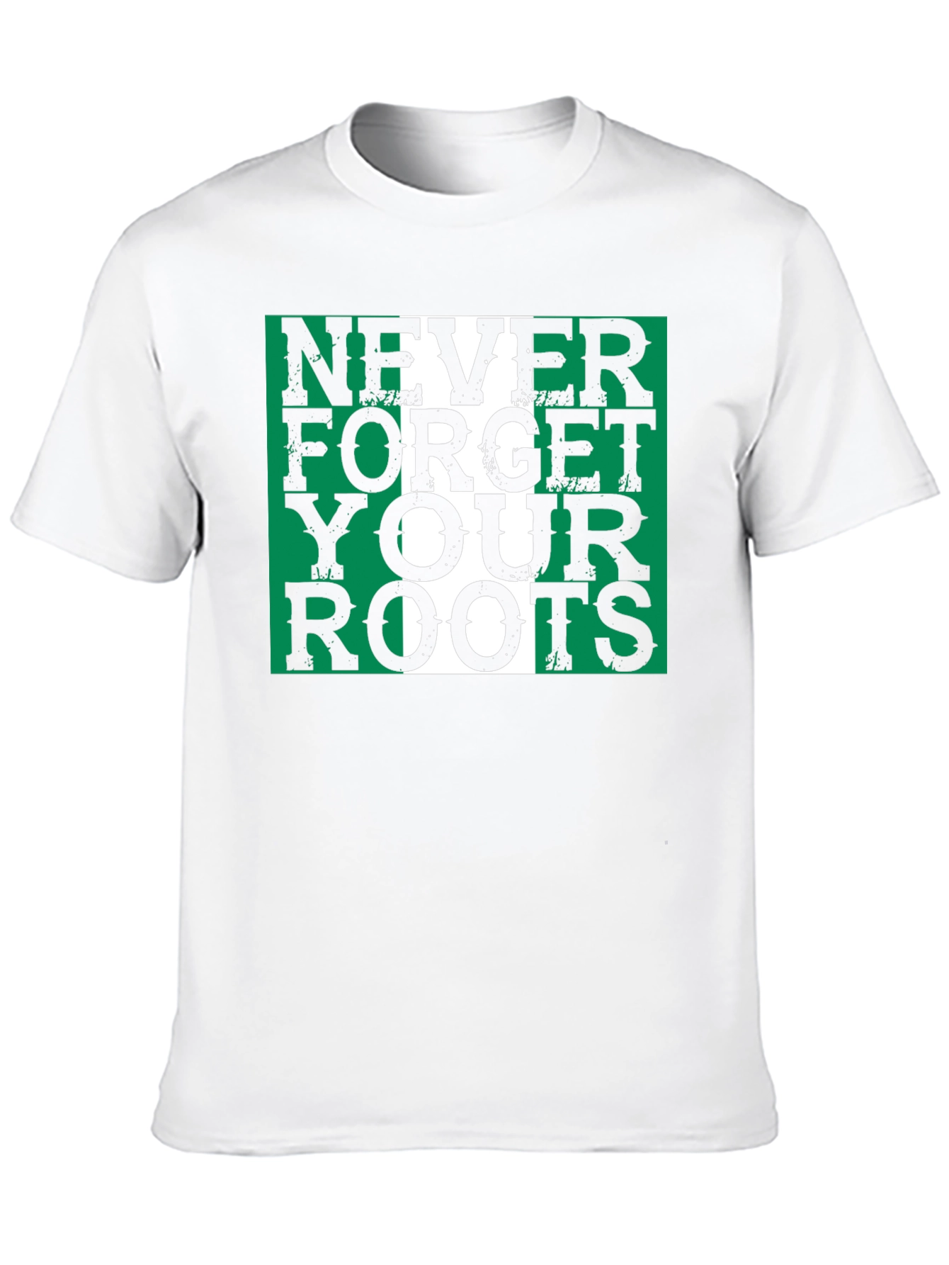 Nigeria Roots T-Shirt - Green & White Pride
