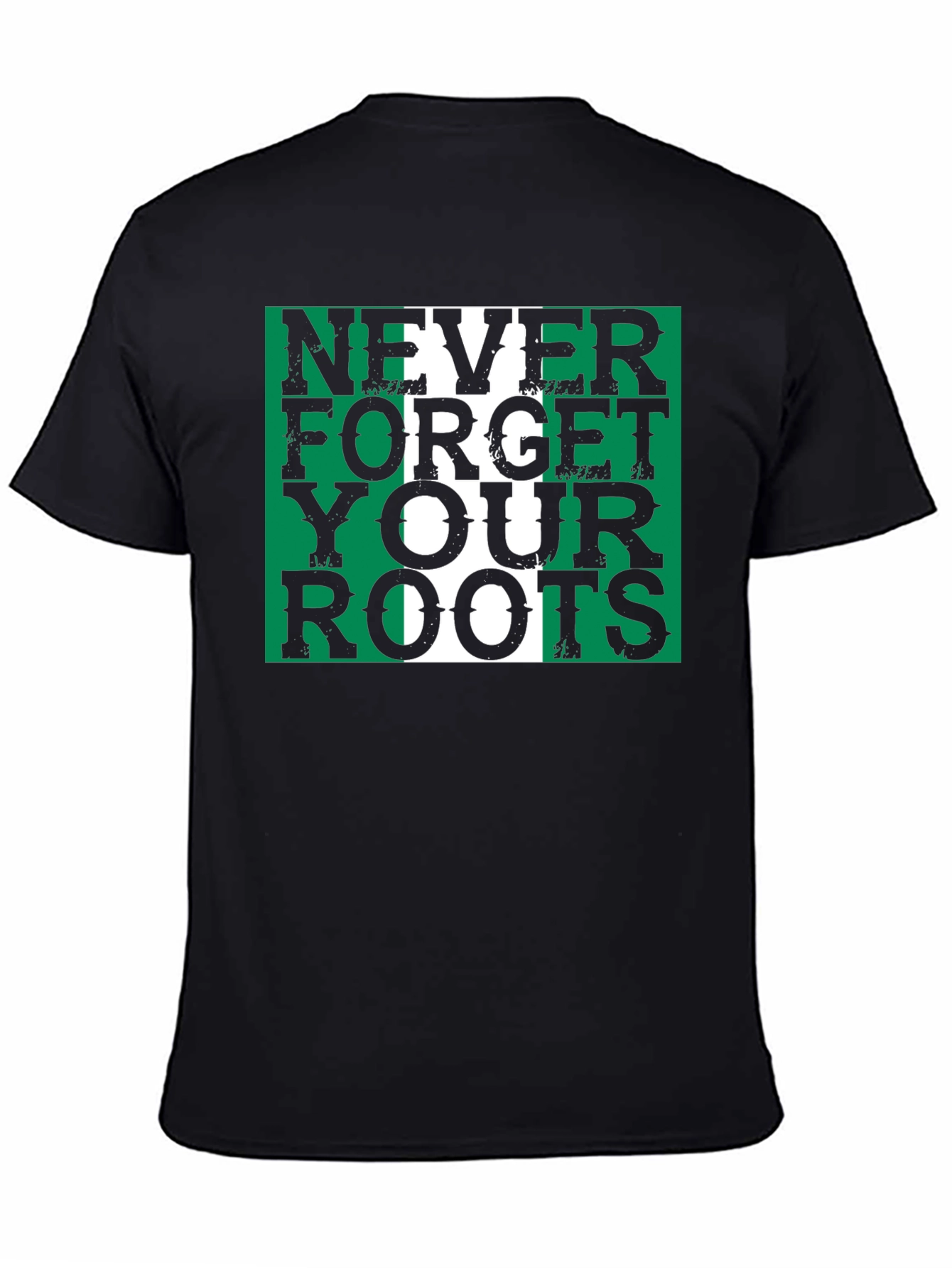 Nigeria Roots T-Shirt - Green & White Pride