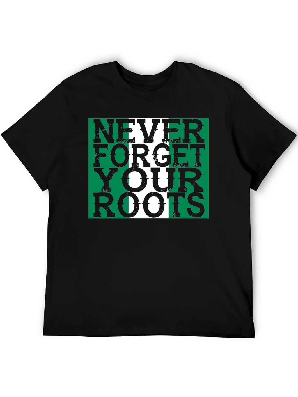 Nigeria Roots T-Shirt - Green & White Pride
