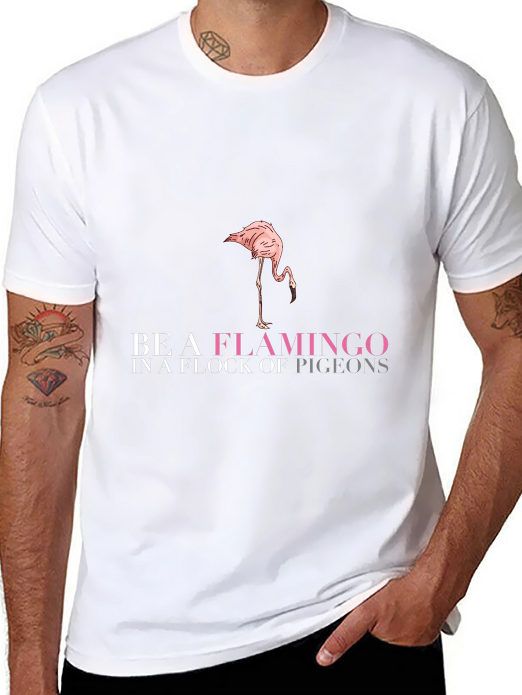 Be a Flamingo Tee - Unique Graphic T-Shirt