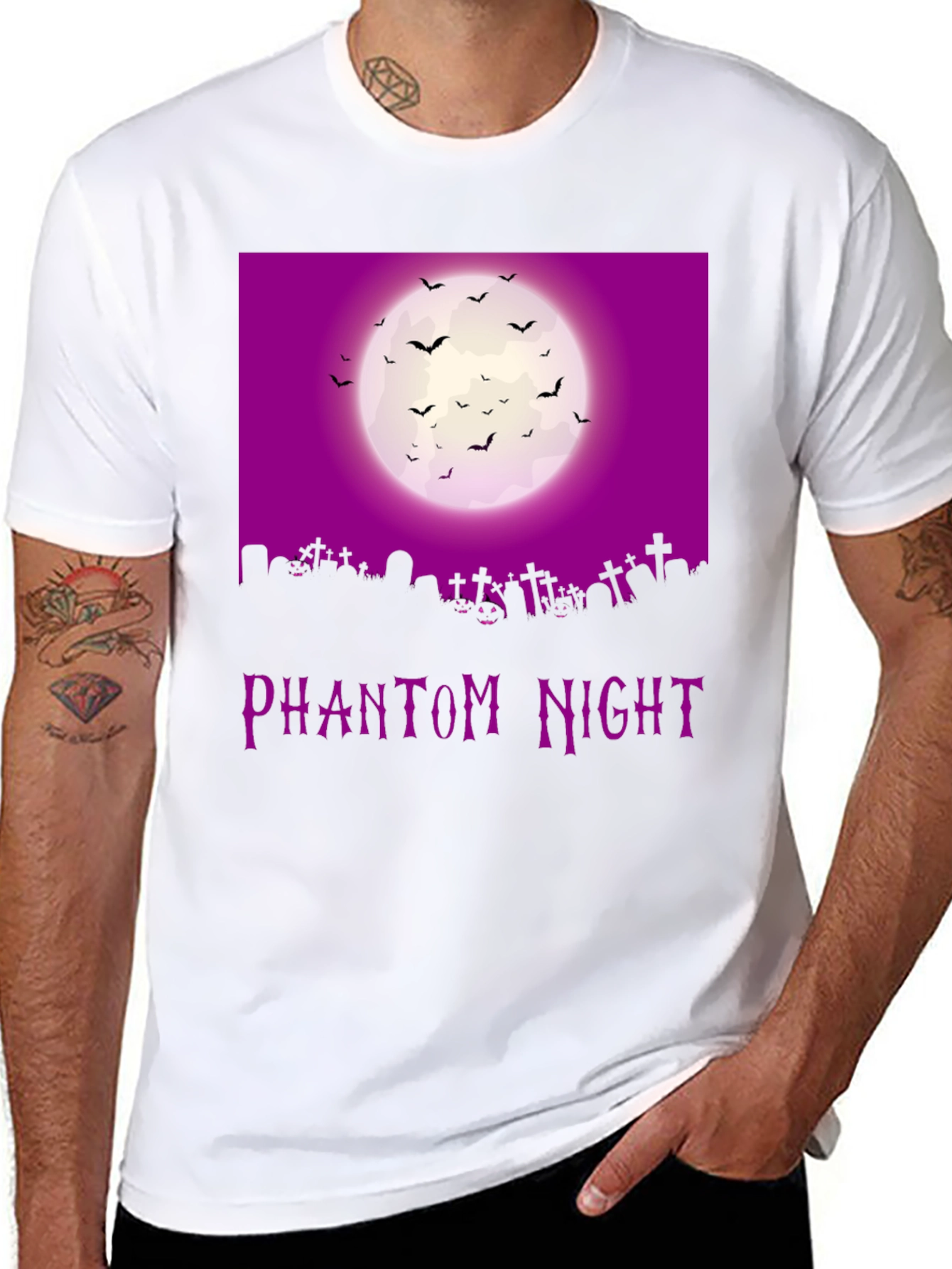 Phantom Night Halloween Graphic T-Shirt