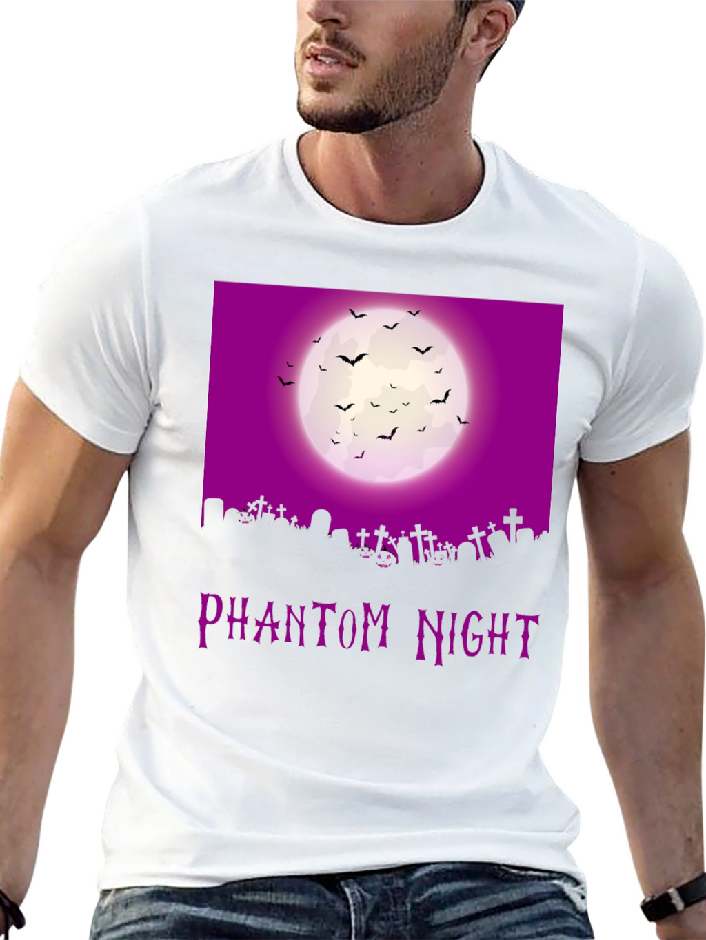 Phantom Night Halloween Graphic T-Shirt
