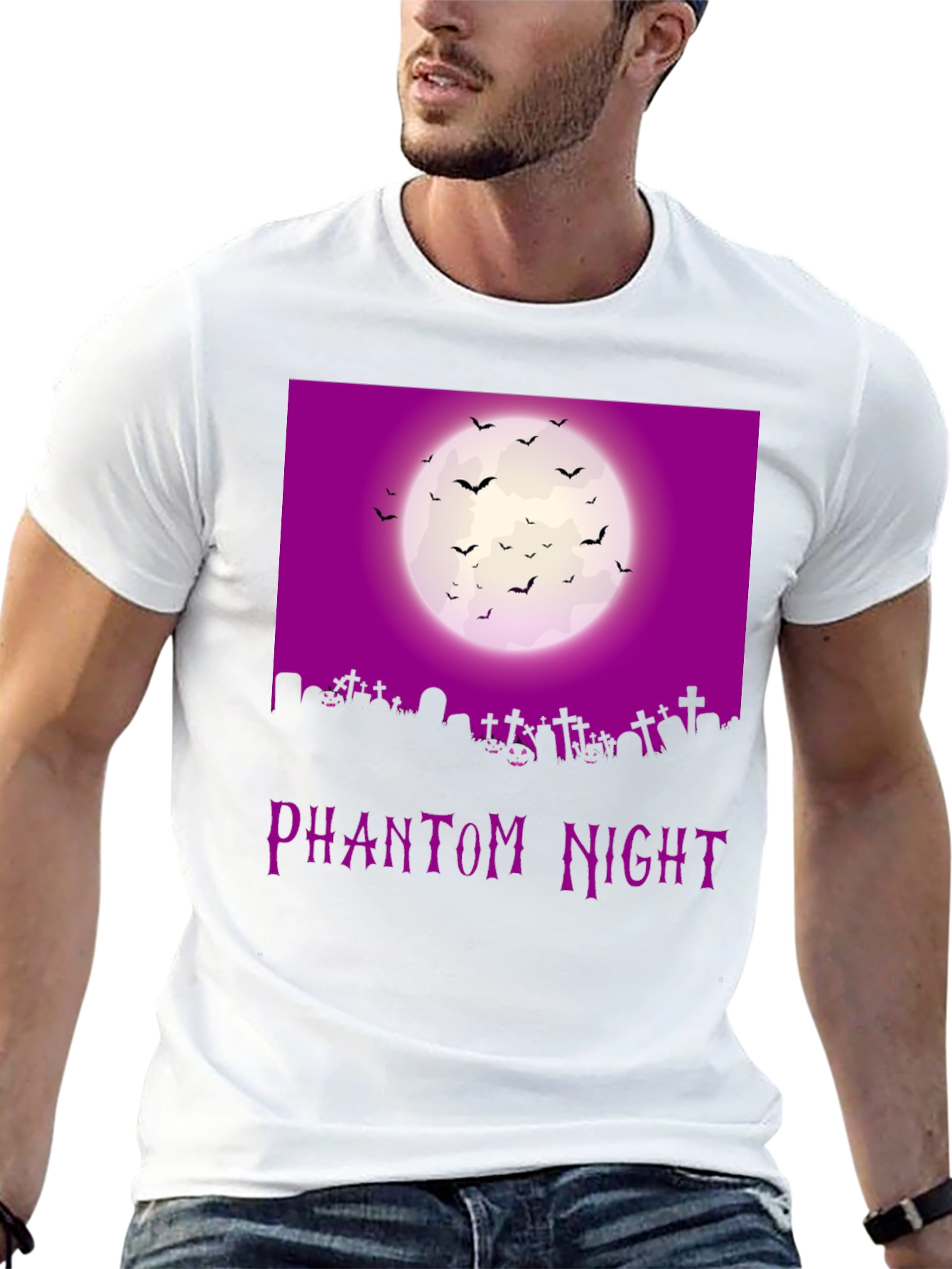 Phantom Night Halloween Graphic T-Shirt