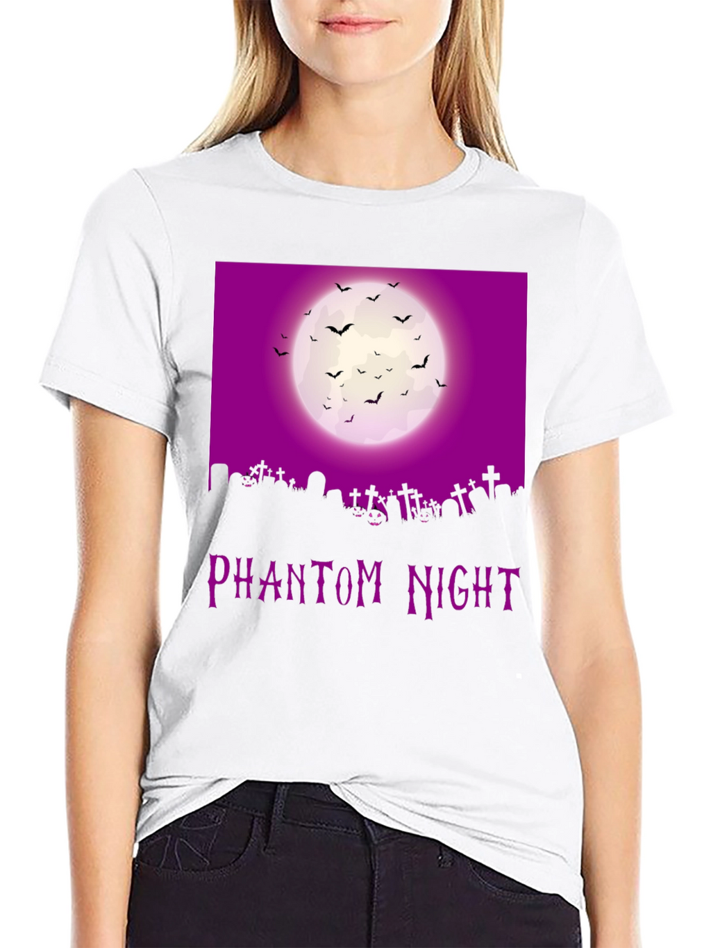 Phantom Night Halloween Graphic T-Shirt
