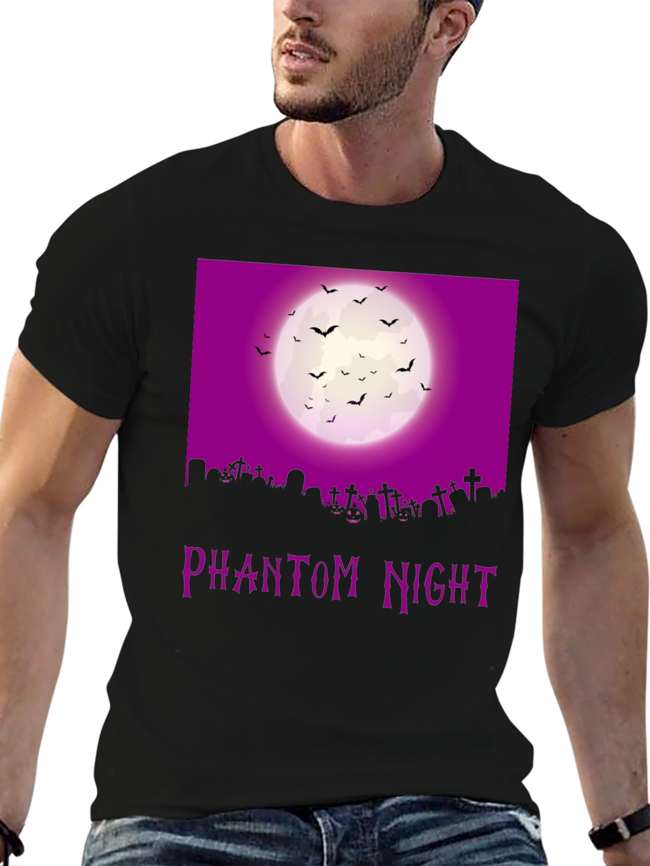 Phantom Night Halloween Graphic T-Shirt