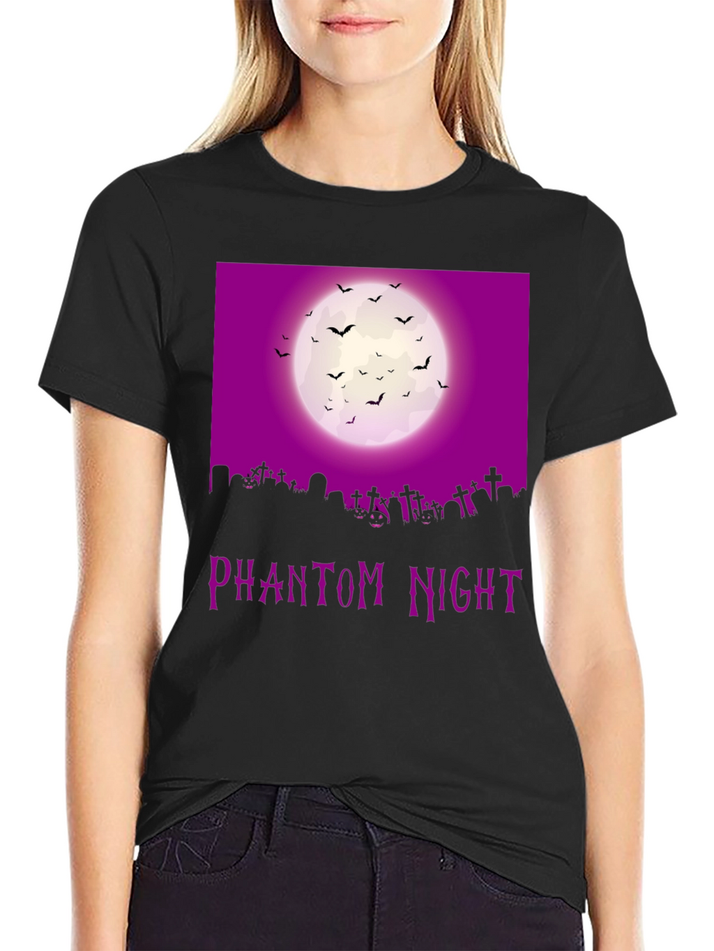 Phantom Night Halloween Graphic T-Shirt