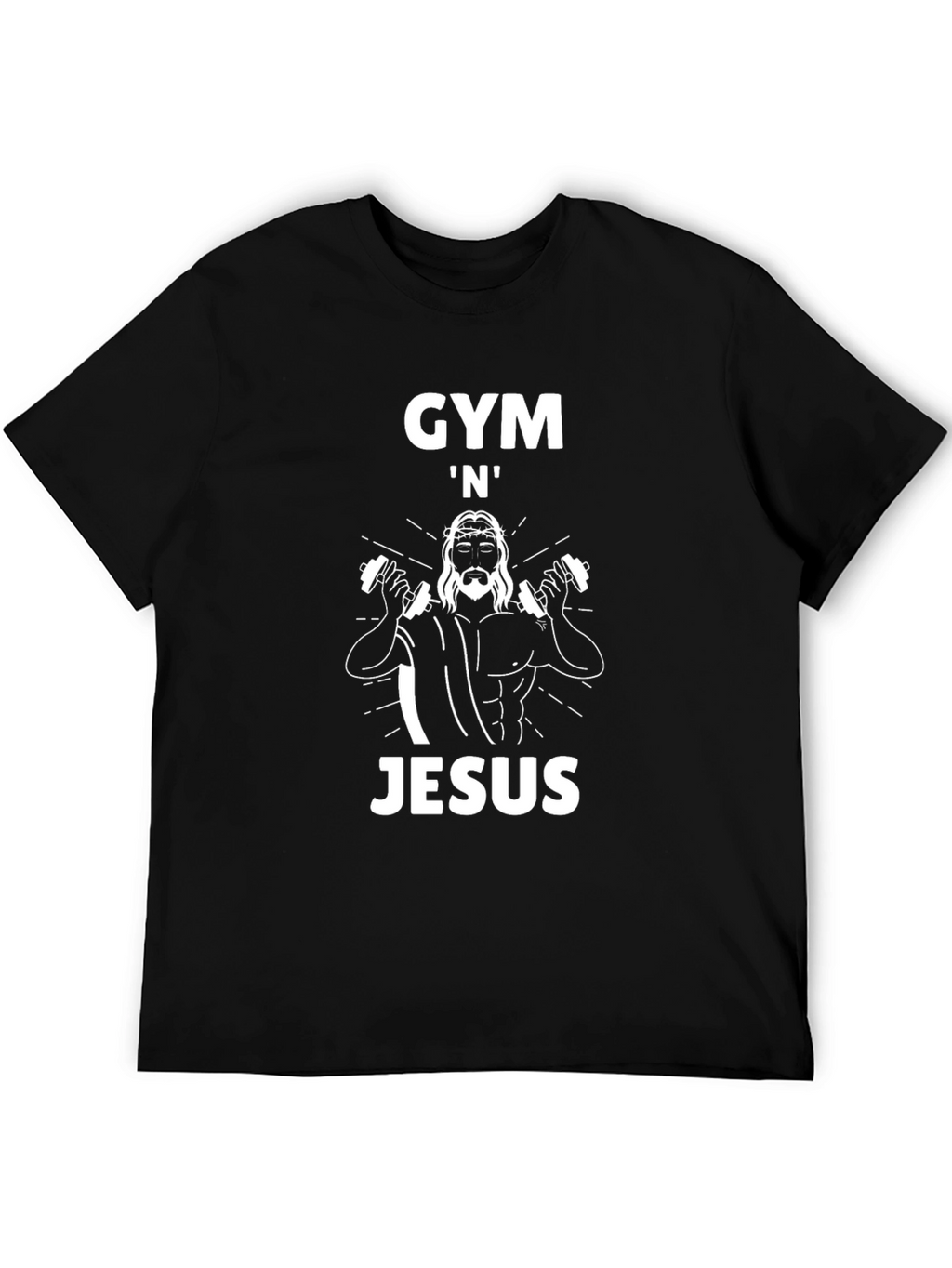 Gym N Jesus Black Graphic Tee