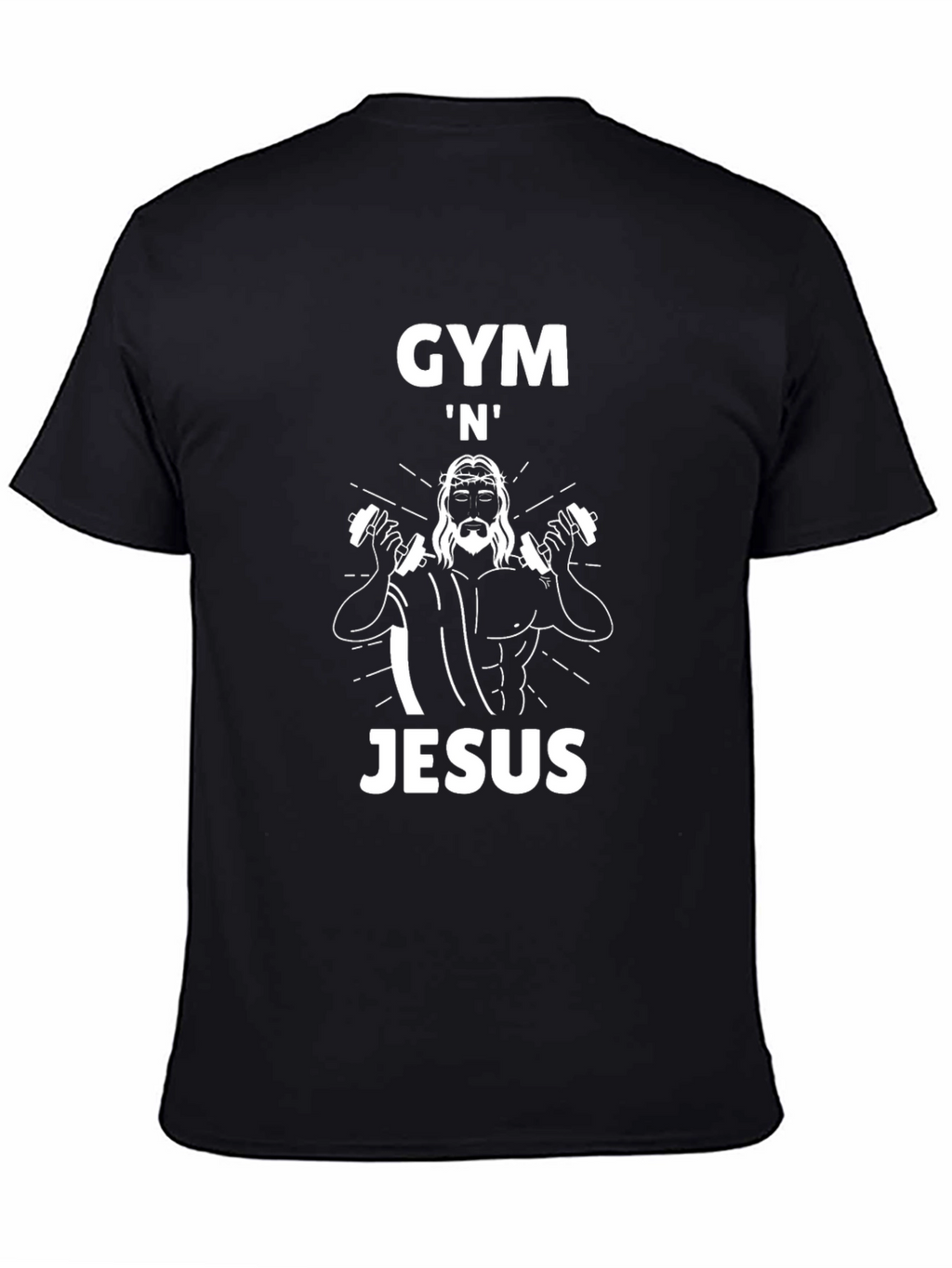 Gym N Jesus Black Graphic Tee