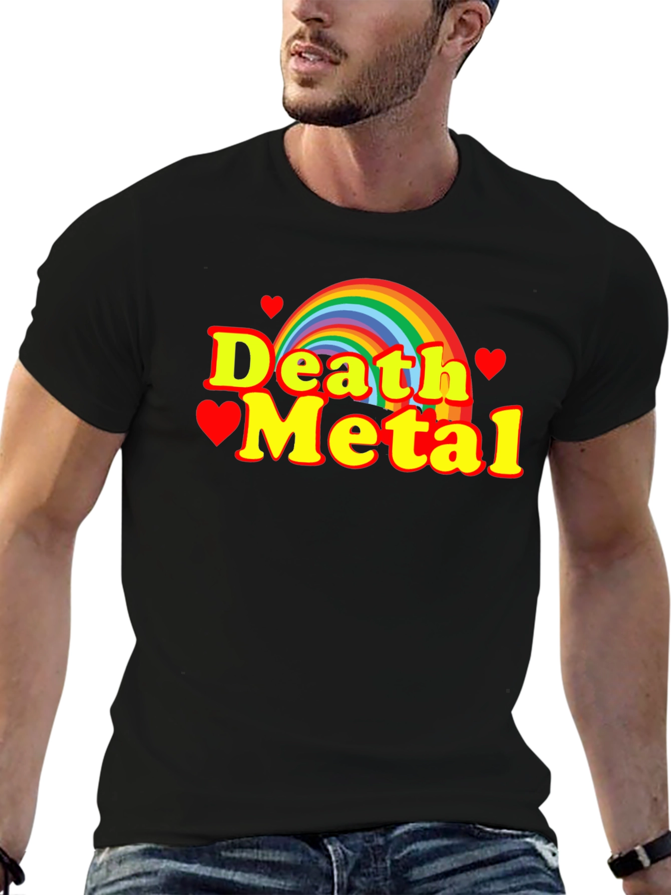 Rainbow Death Metal Graphic Tee