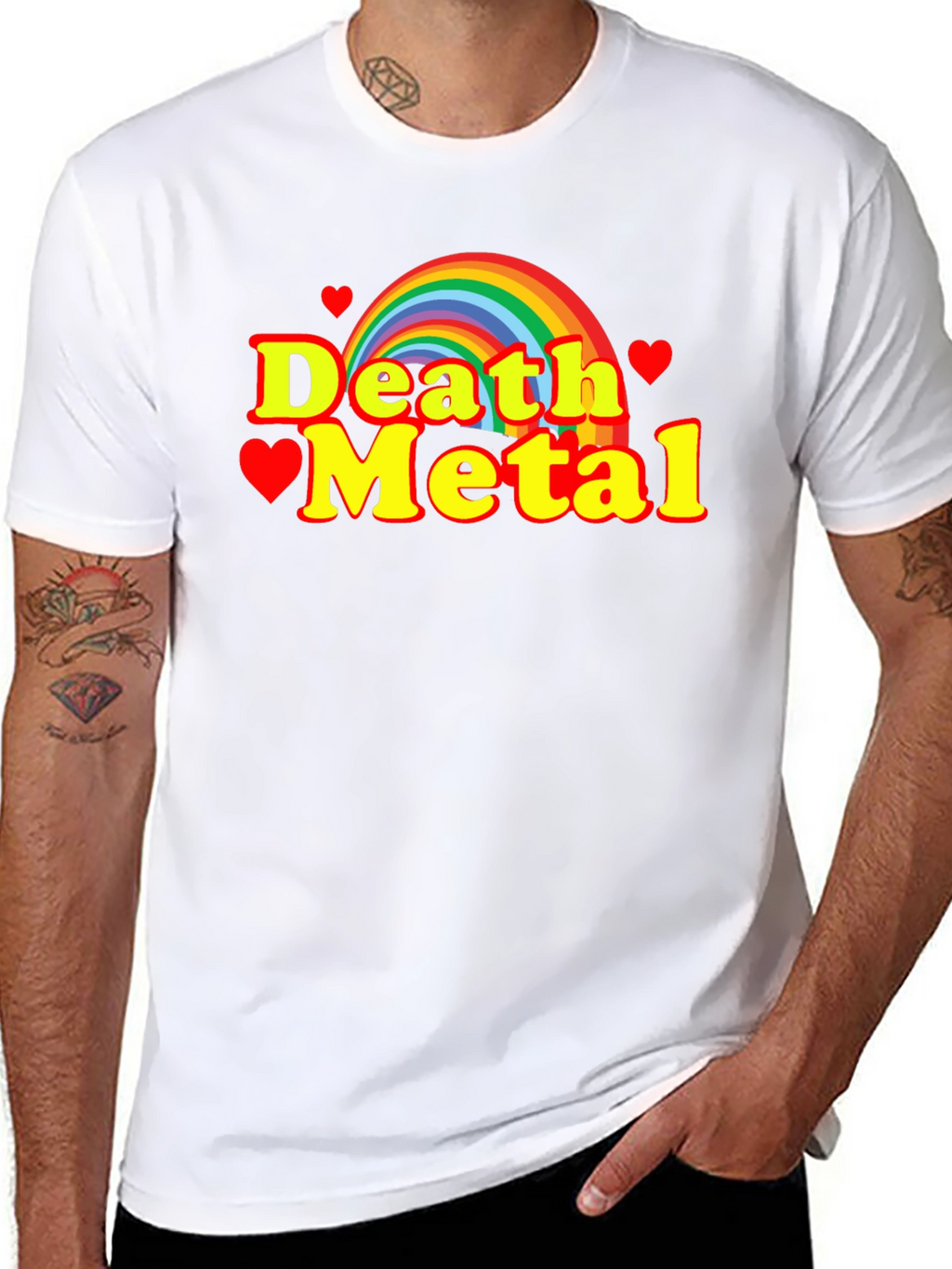 Rainbow Death Metal Graphic Tee