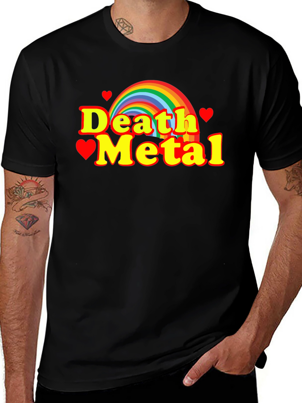 Rainbow Death Metal Graphic Tee