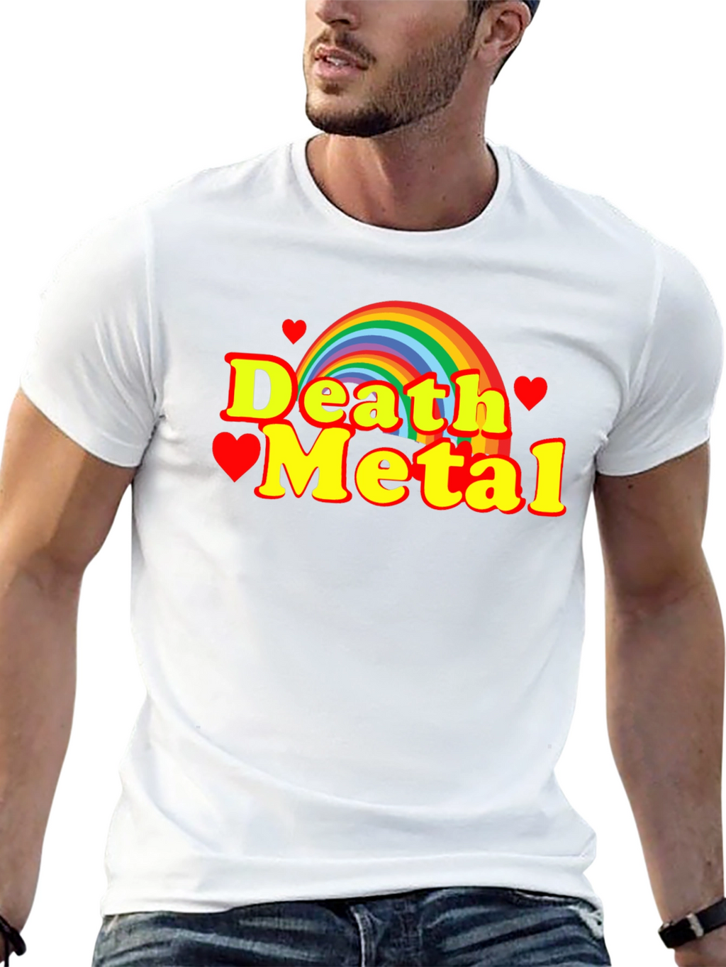 Rainbow Death Metal Graphic Tee