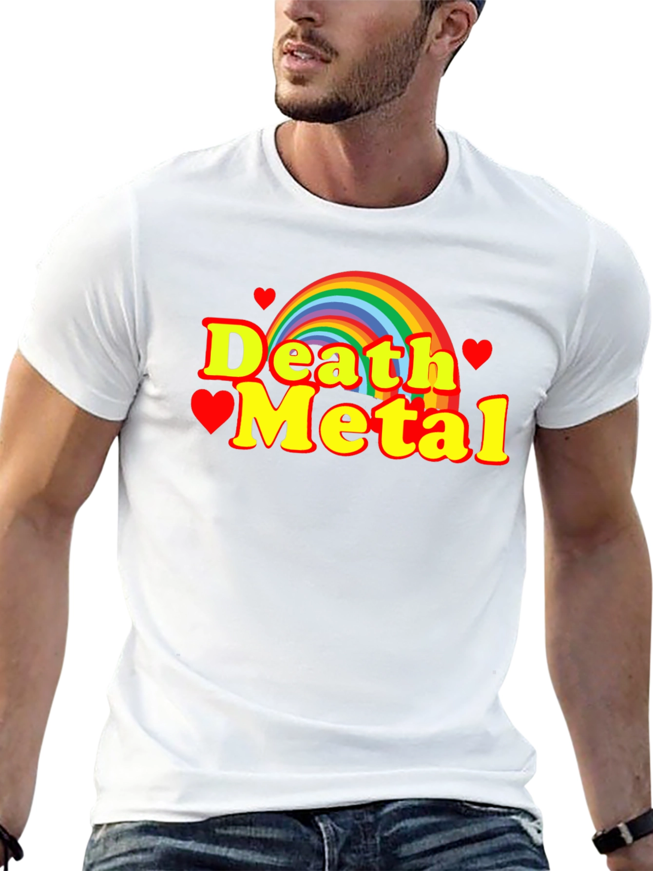 Rainbow Death Metal Graphic Tee