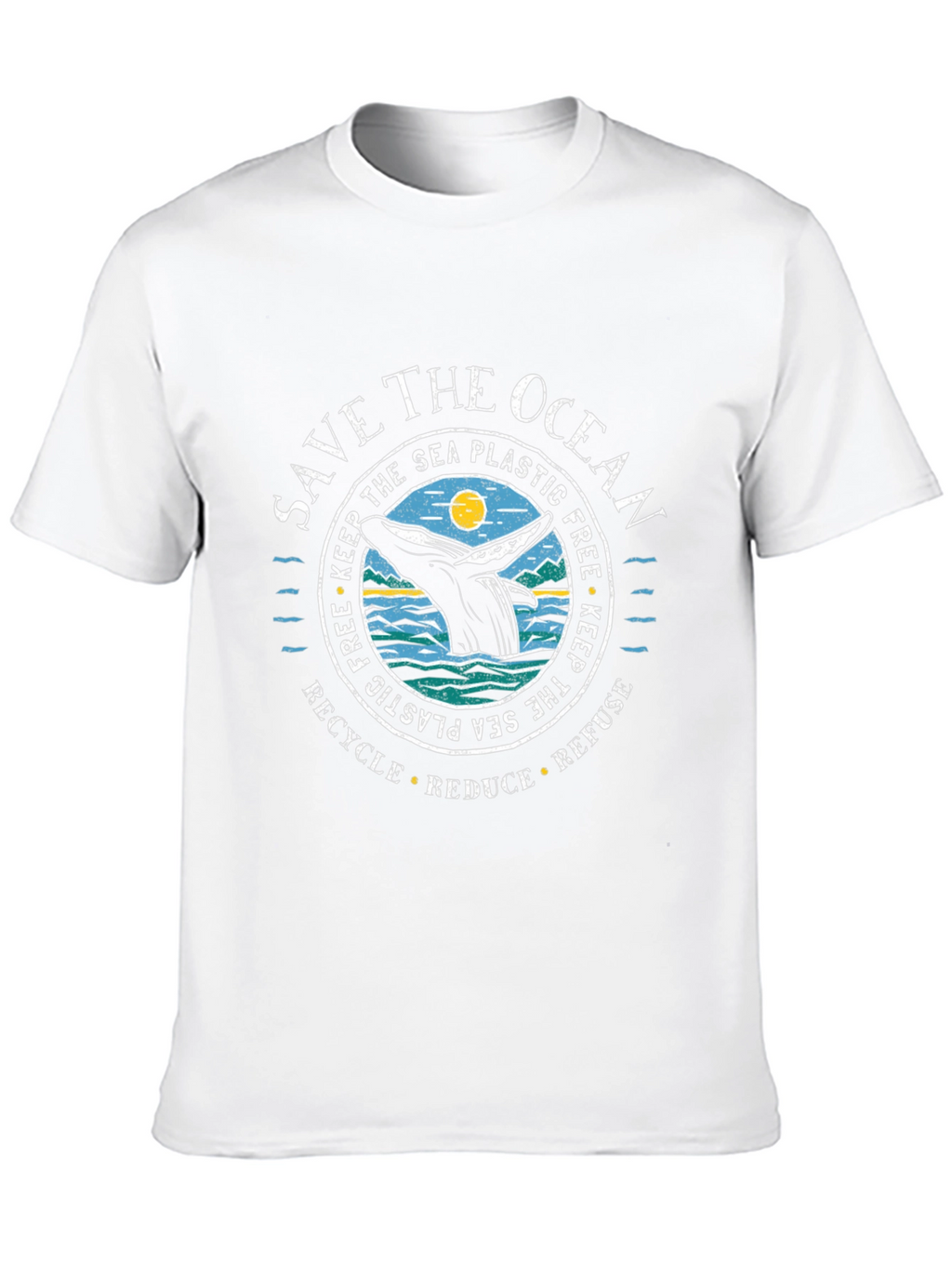 Save the Ocean Graphic Tee - Black Cotton Blend