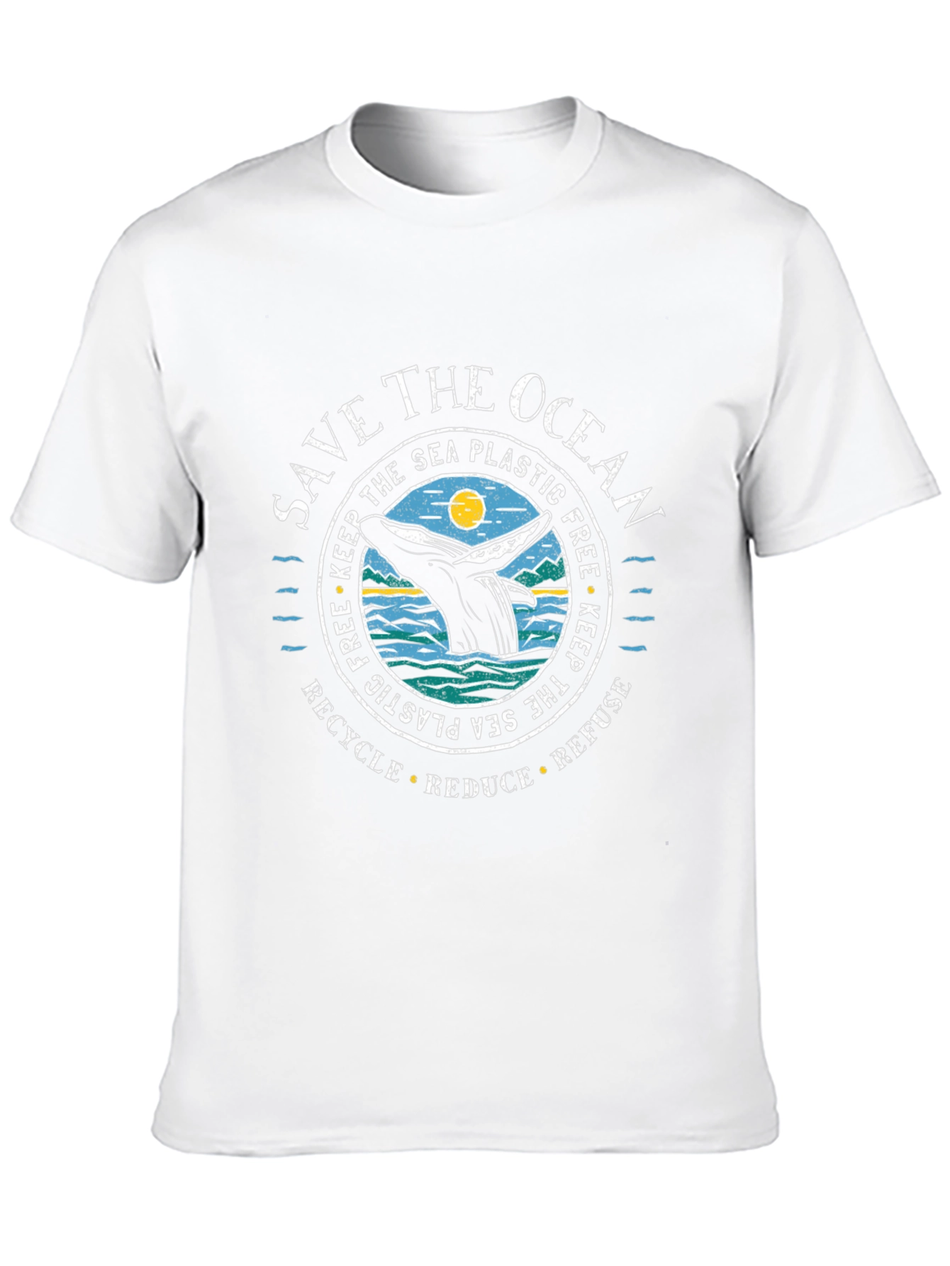 Save the Ocean Graphic Tee - Black Cotton Blend