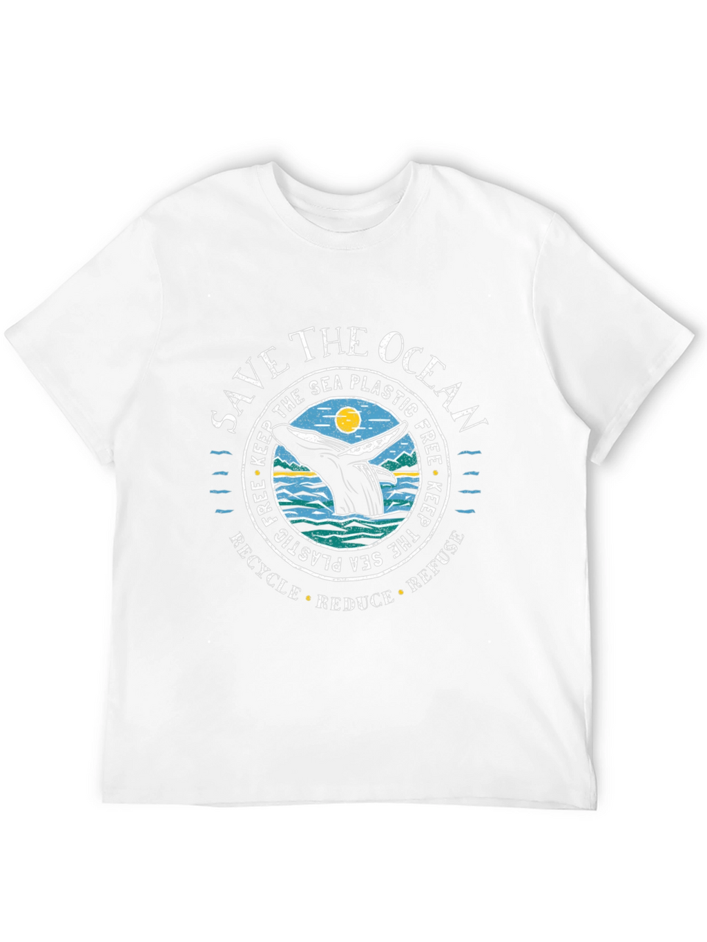 Save the Ocean Graphic Tee - Black Cotton Blend