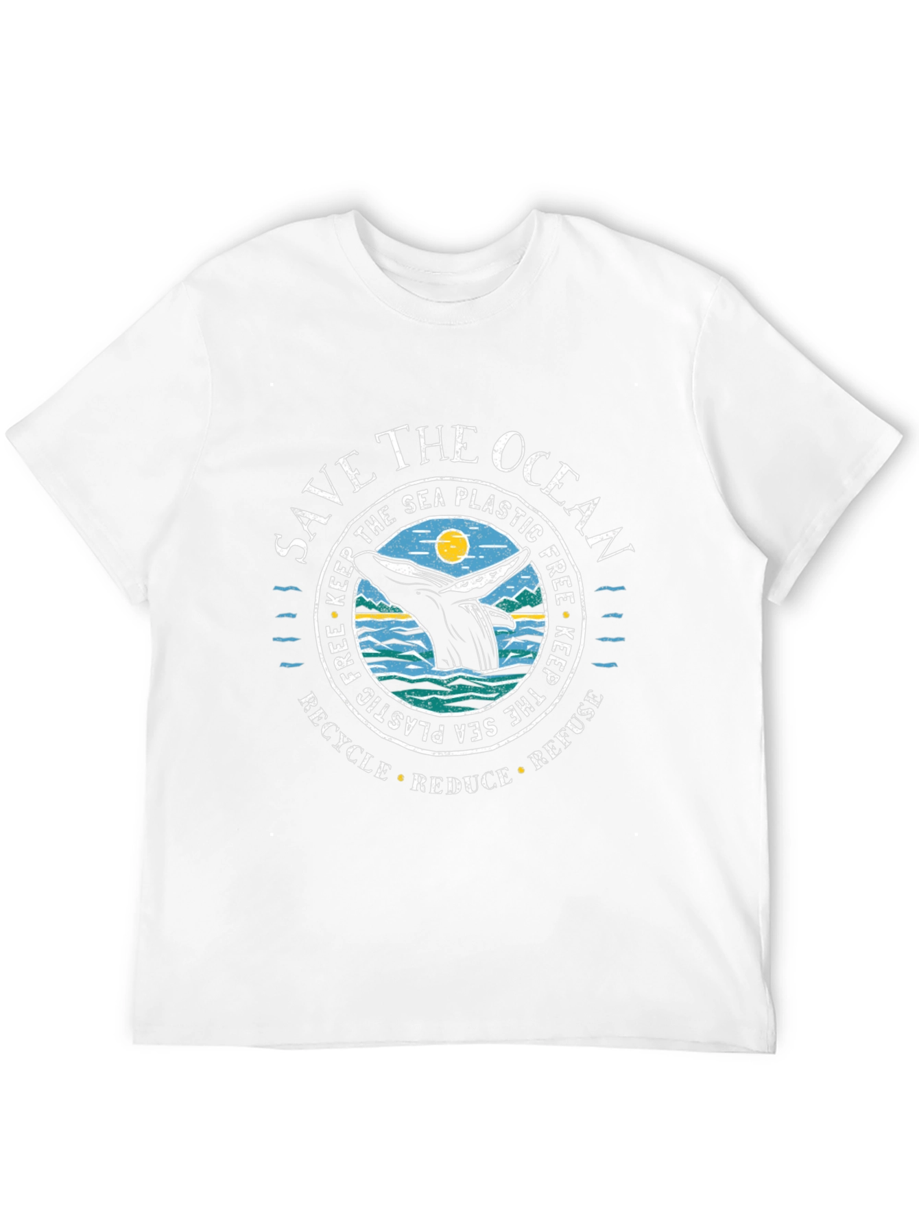 Save the Ocean Graphic Tee - Black Cotton Blend