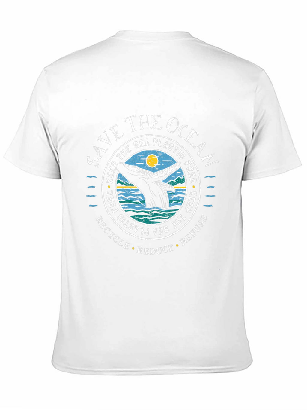 Save the Ocean Graphic Tee - Black Cotton Blend