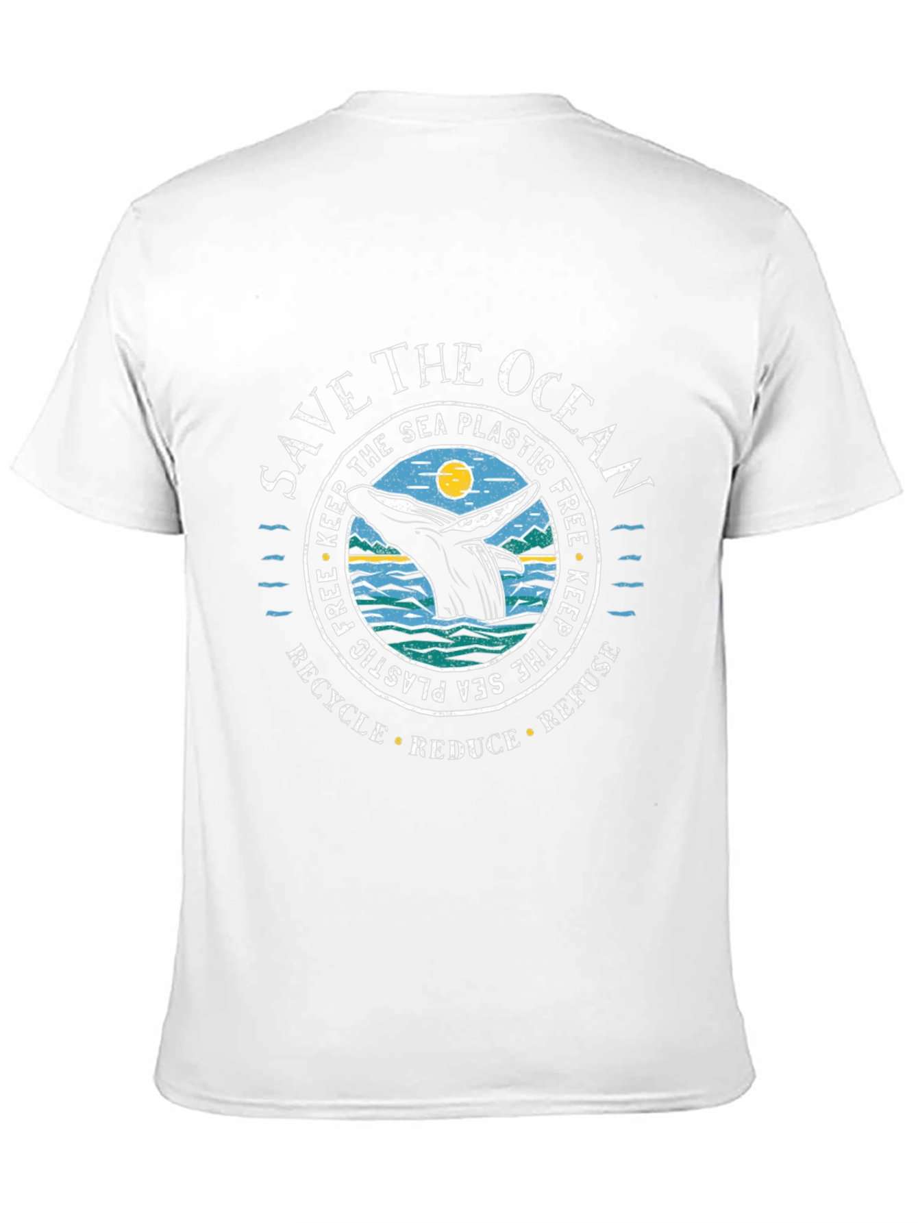 Save the Ocean Graphic Tee - Black Cotton Blend
