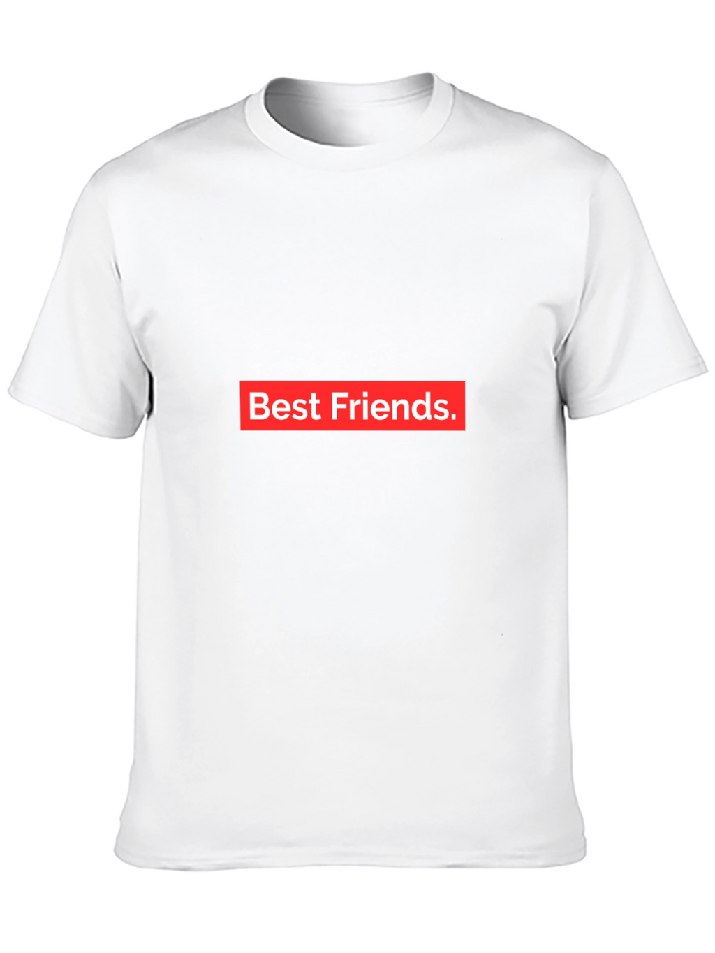 Best Friends Tee - Black Crew Neck Cotton T-Shirt
