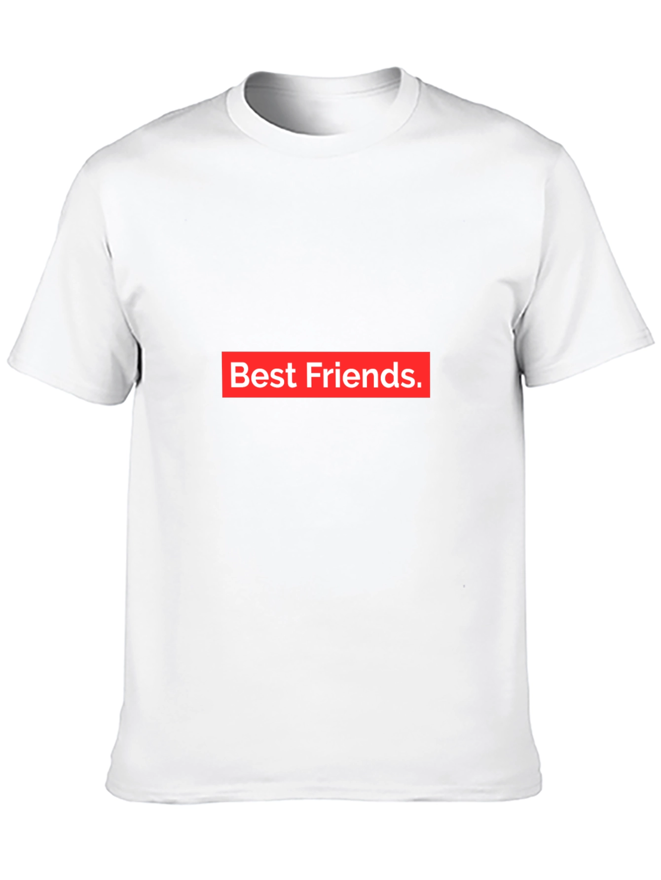 Best Friends Tee - Black Crew Neck Cotton T-Shirt