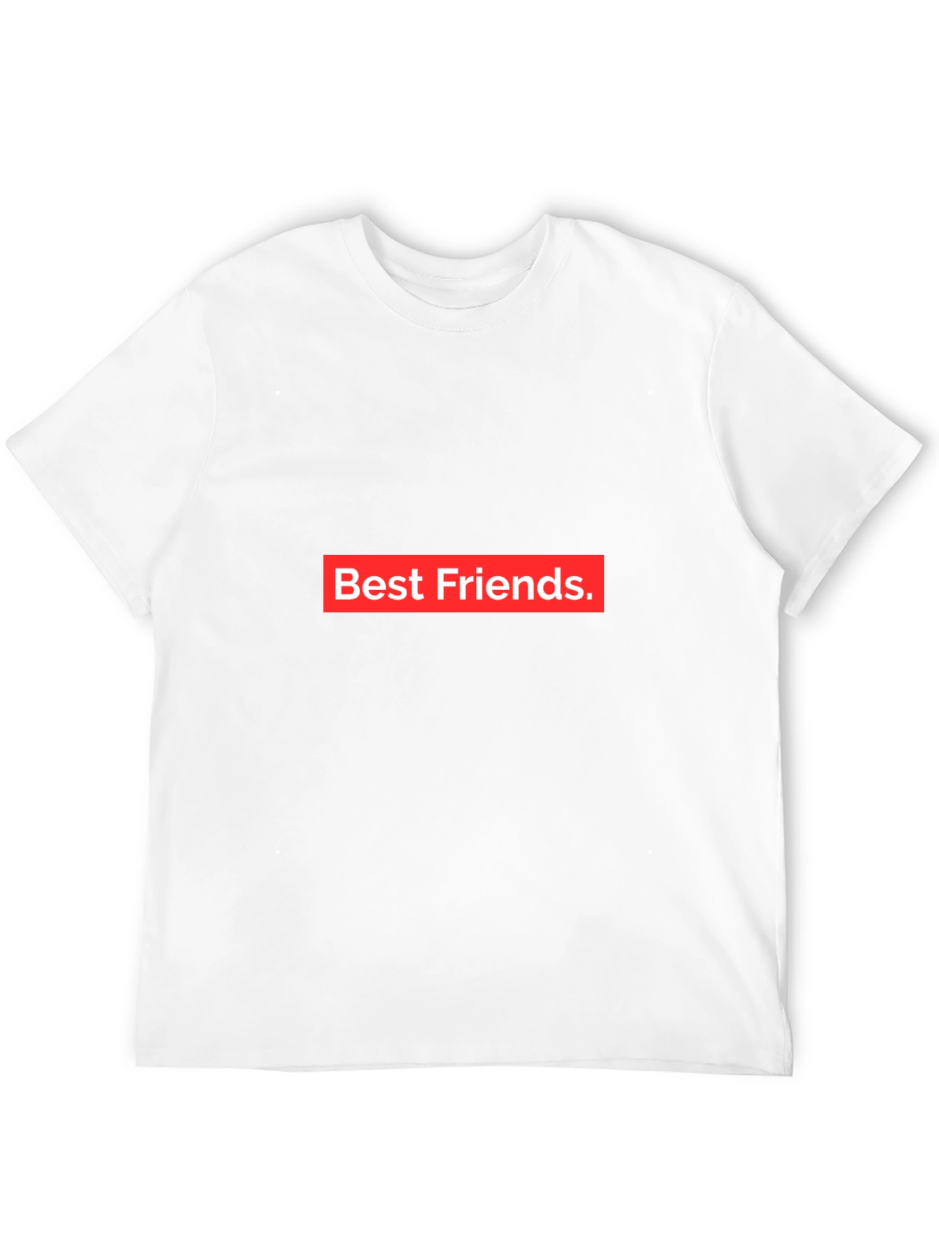 Best Friends Tee - Black Crew Neck Cotton T-Shirt