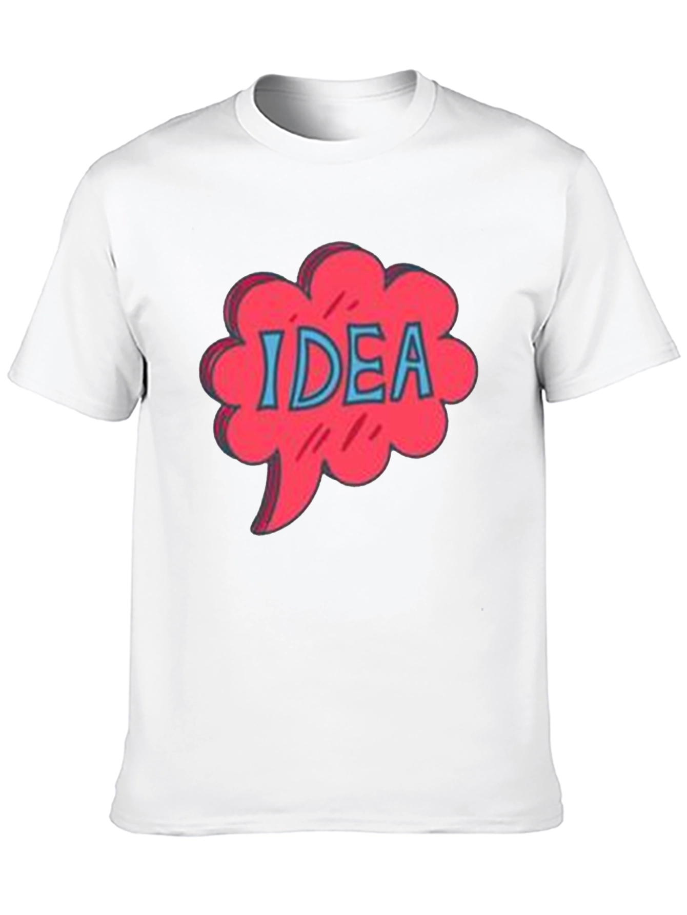 Idea Bubble Graphic Tee - Black Cotton T-Shirt